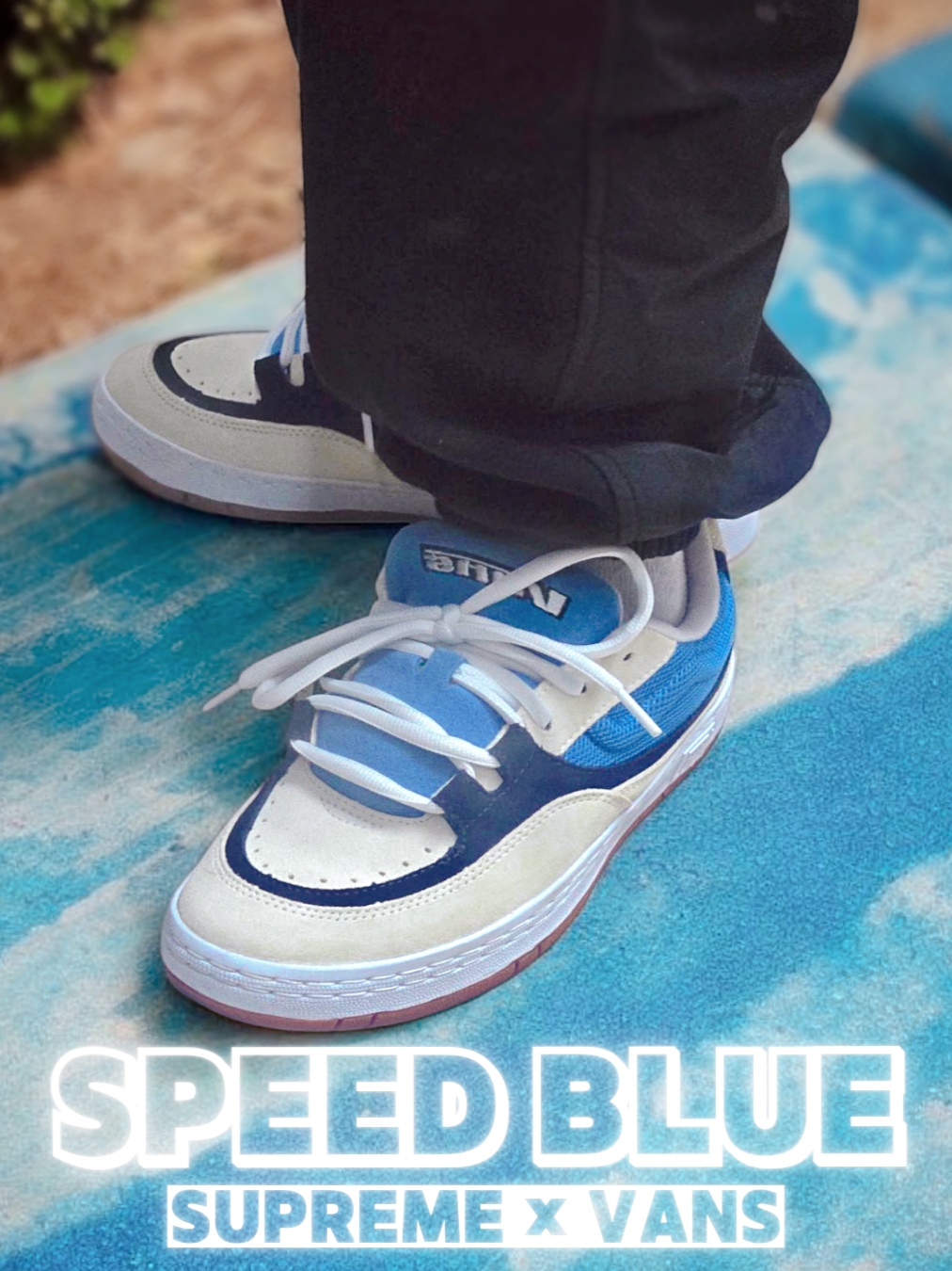 Vans x Supreme Speed Blue 착용 스타일
