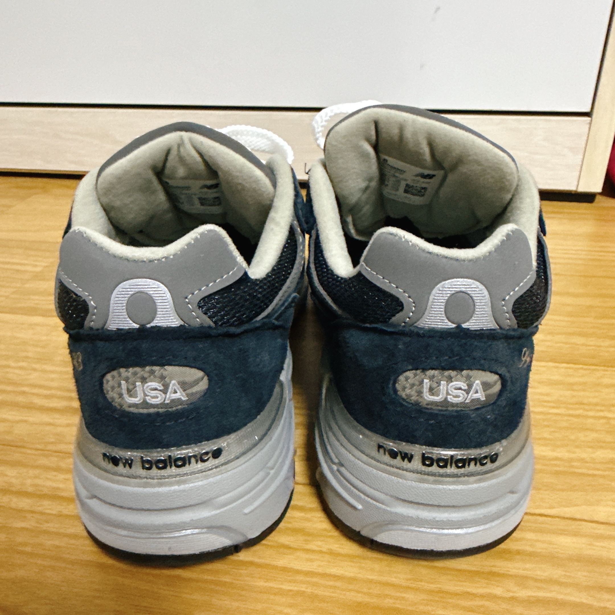 (W) New Balance 993 Made in USA Navy - B Standard 착용 스타일 - 5