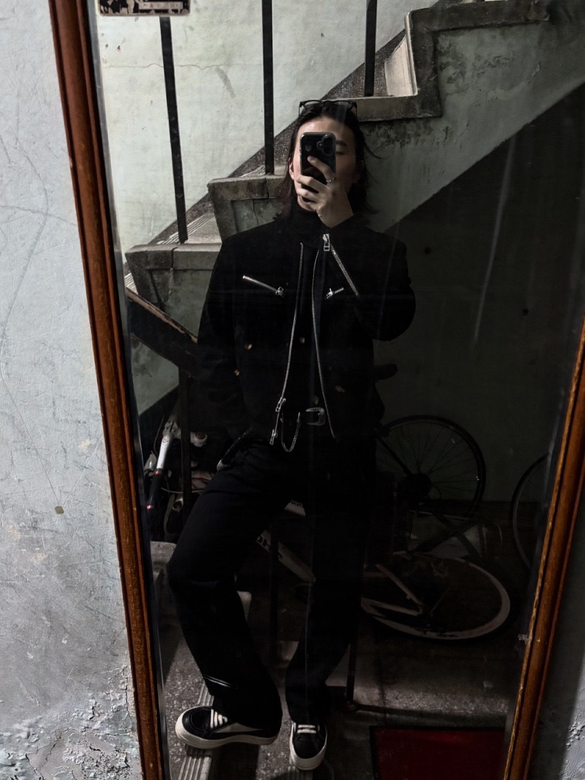 Casio AQ-230A-1DMQ, Rick Owens Vintage Sneaks Black Milk 착용 스타일
