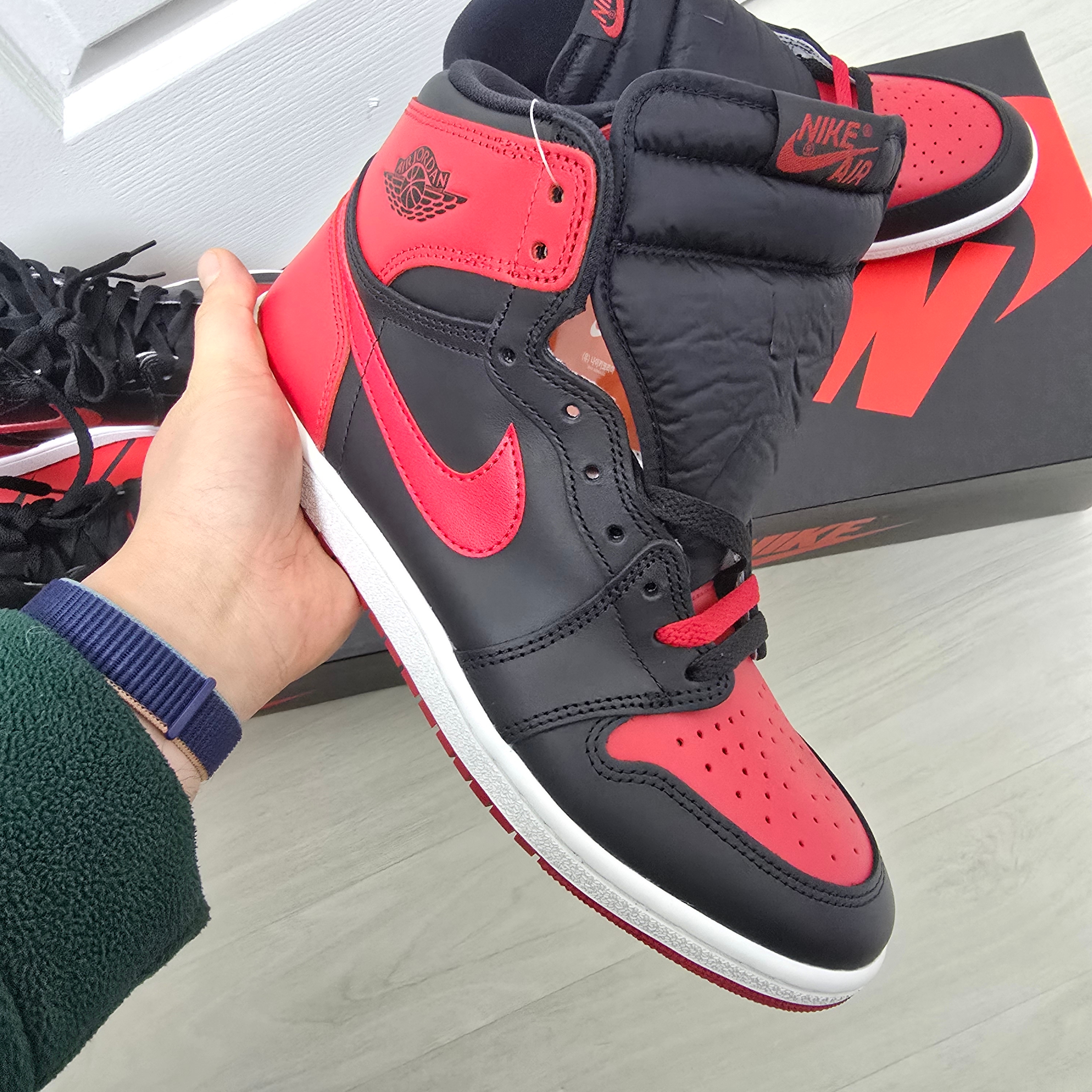 Jordan 1 High 85 Bred, Jordan 1 Retro High OG Bred Banned 2016 착용 스타일 - 4