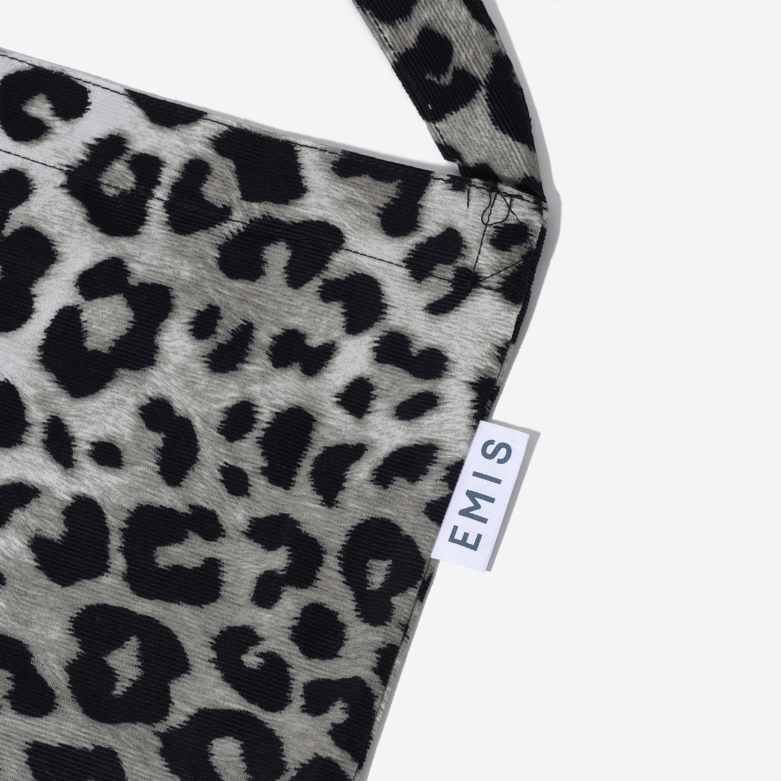 【emis】 NEW LEOPARD CORDUROY ECO BAG-GRAY 韓国★人気 人気 ☆EMIS☆ NEW LEOPARD CORDUROY ECO BAG (EMIS/エコバッグ