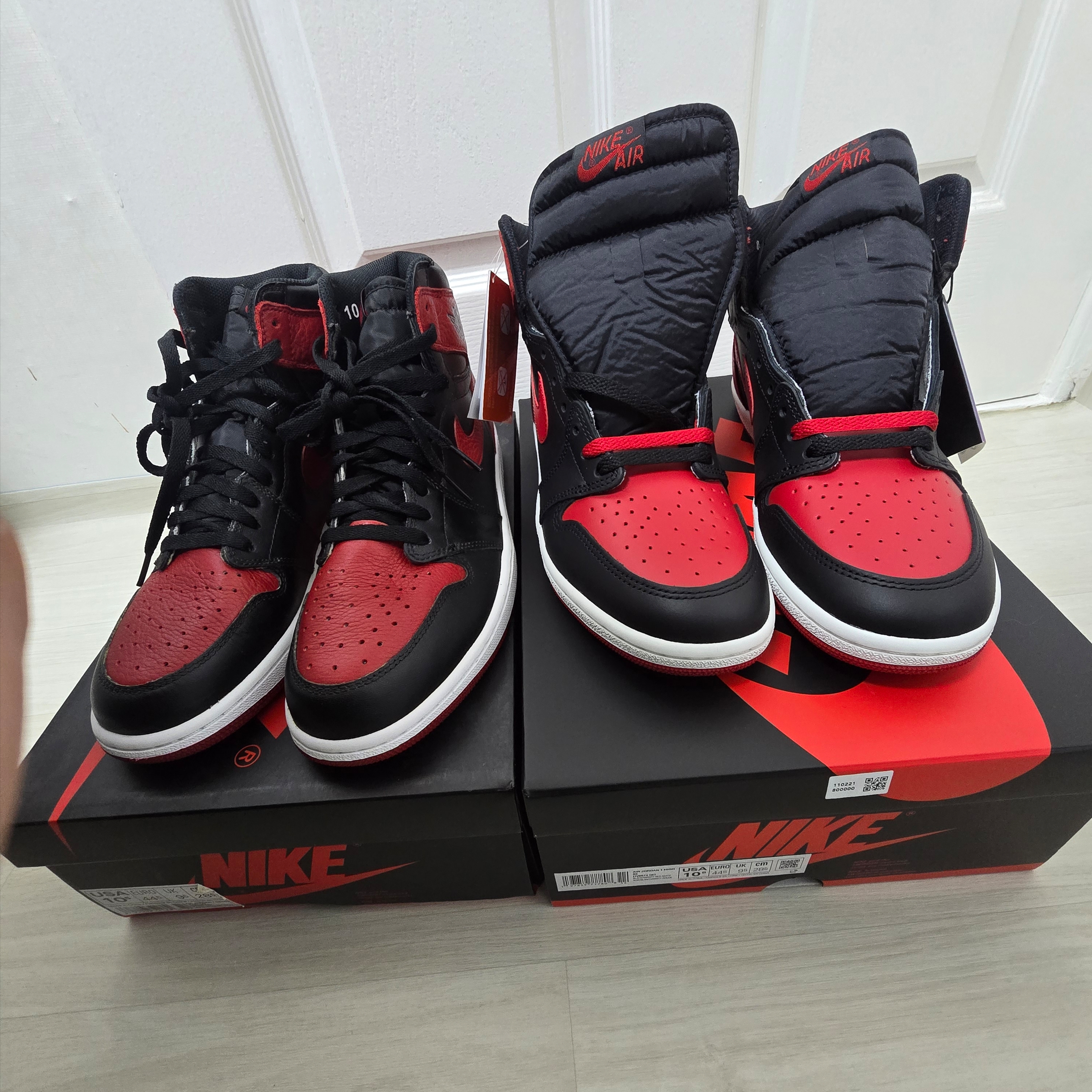 Jordan 1 High 85 Bred, Jordan 1 Retro High OG Bred Banned 2016 착용 스타일 - 1