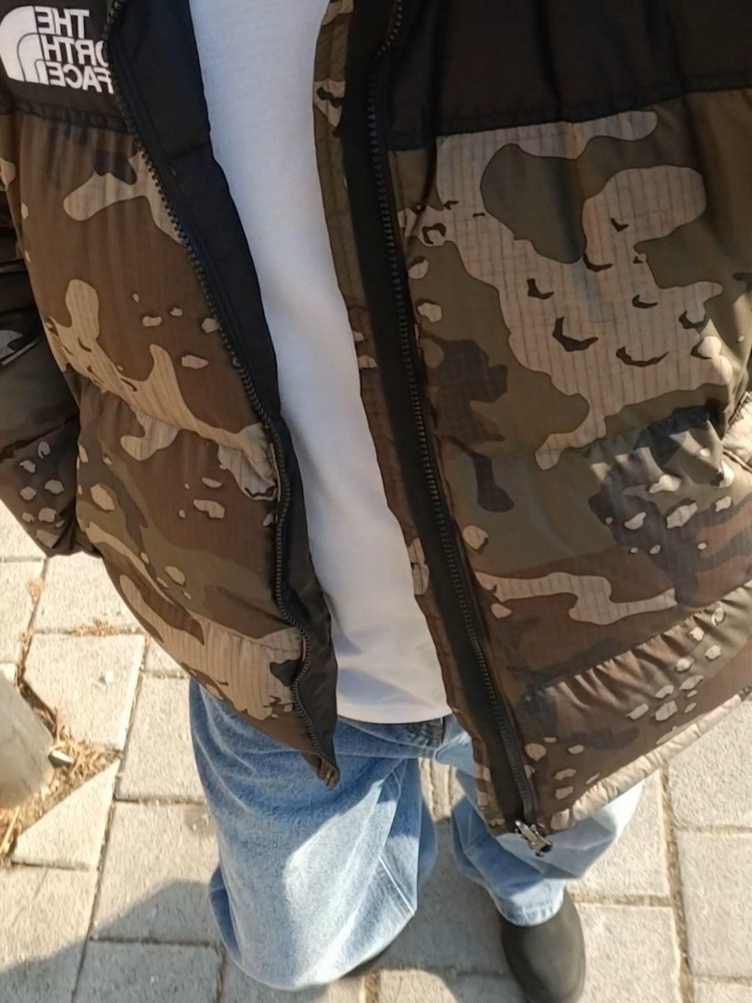 The North Face 1996 Novelty Nuptse Jacket Woodland Camo, Timberland 6 Inch Laceup Basic Boots Black - Wide 착용 스타일 - 3