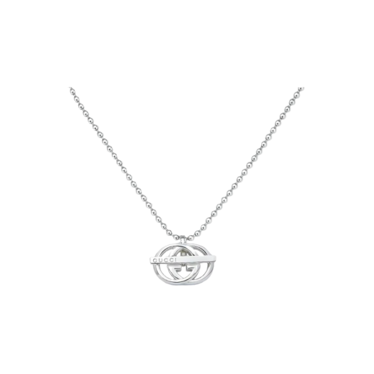 Gucci Interlocking Double G Necklace 925 Sterling Silver