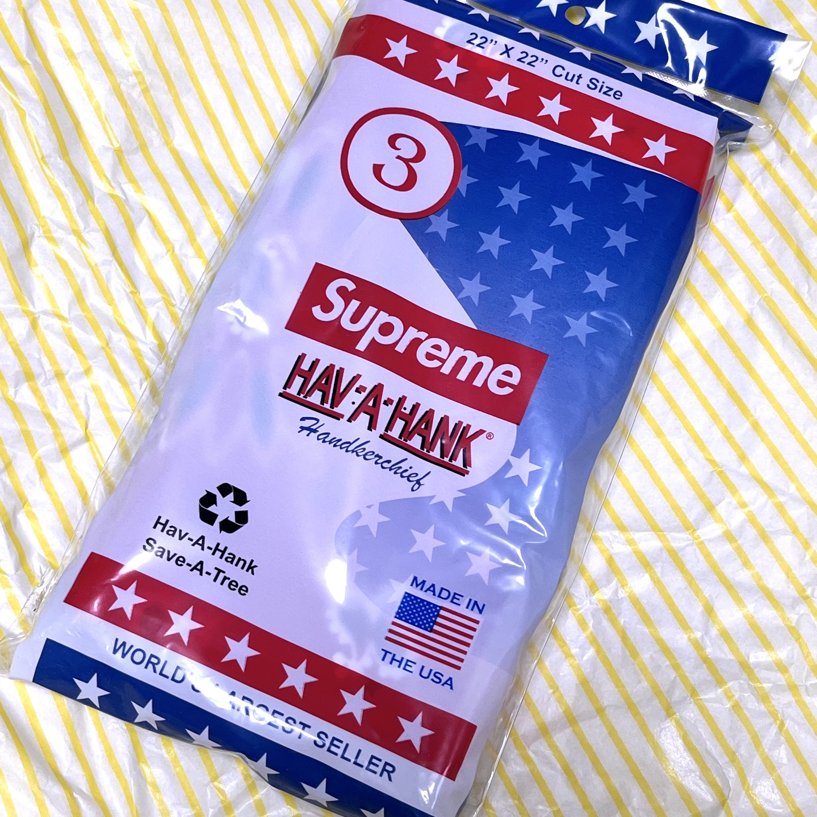 Supreme Hav-A-Hank Bandanas Multicolor (Set of 3) - 24SS 착용 스타일