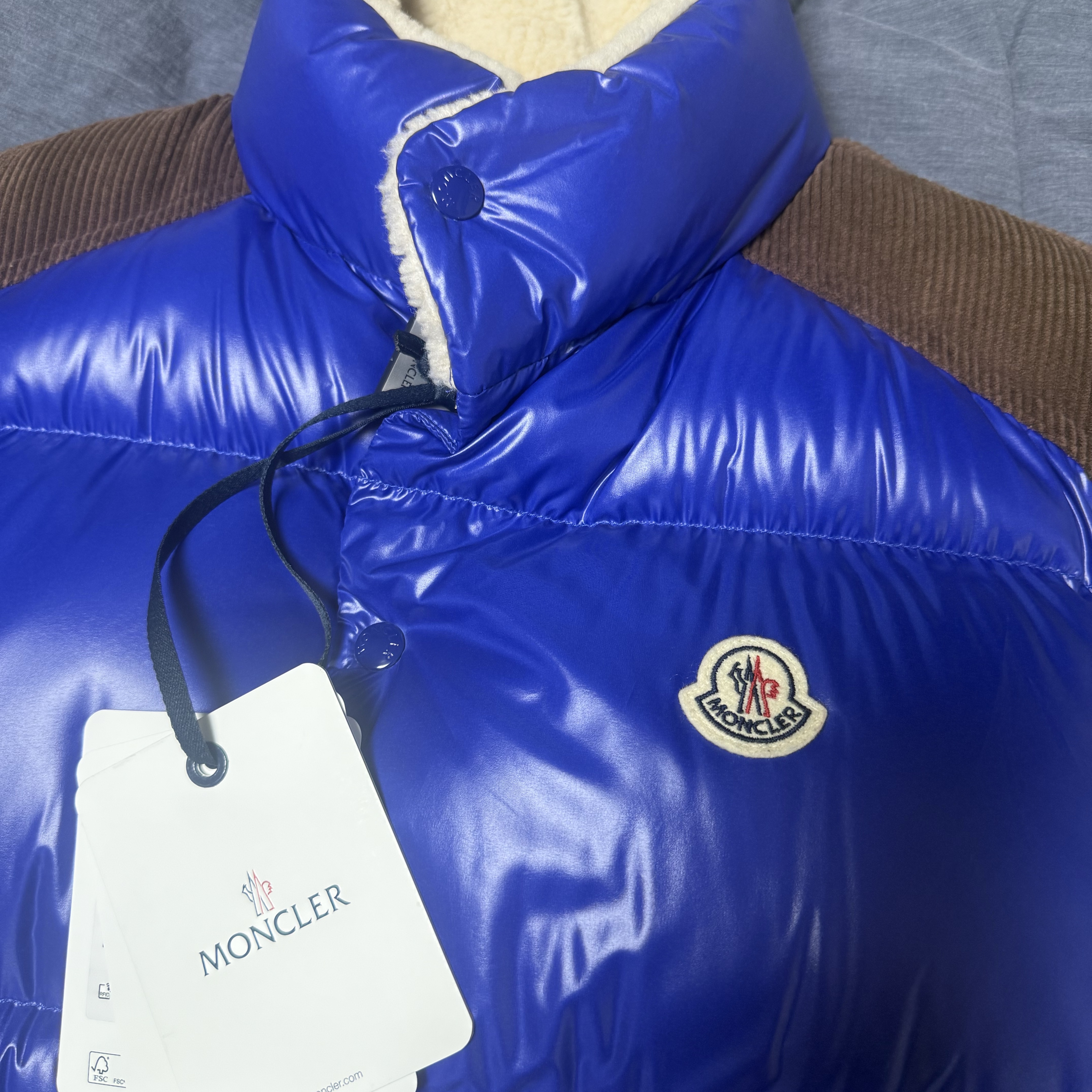 Moncler Ardeche Down Gilet Blue - 23FW 착용 스타일 - 2