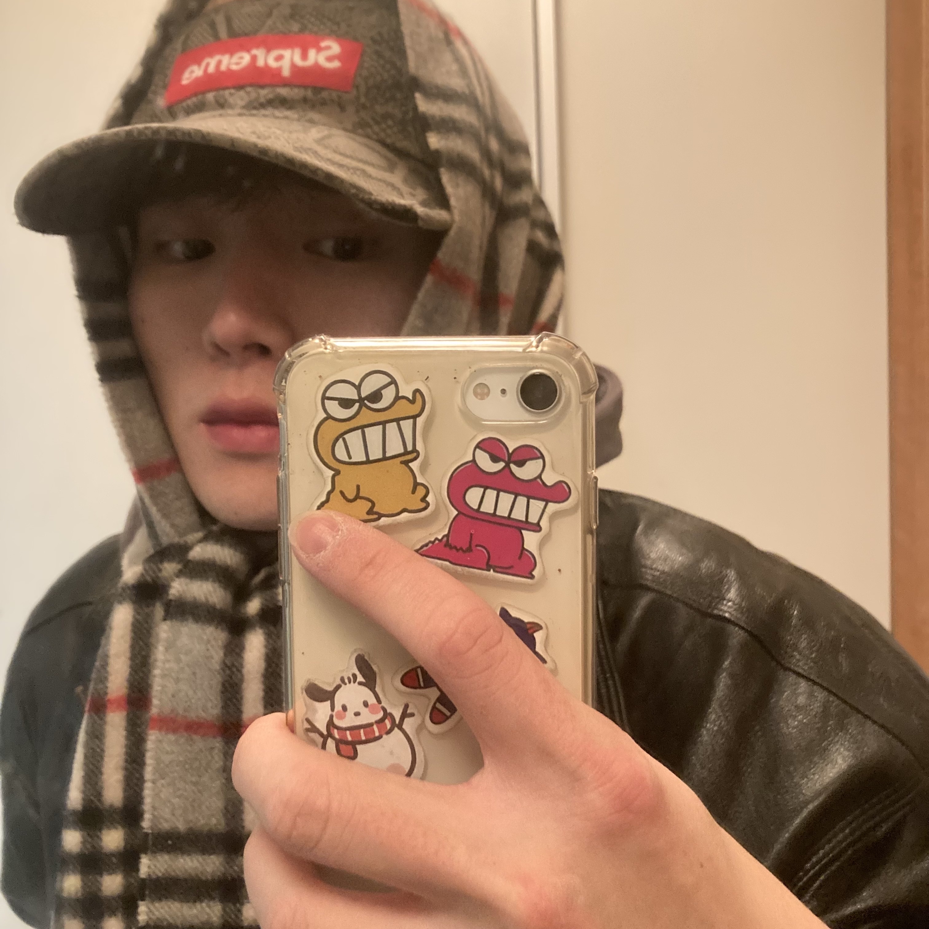 Supreme Washed Chino Twill Camp Cap Snake - 24SS, Burberry Reversible Check Cashmerer Muffler Beige 착용 스타일 - 1