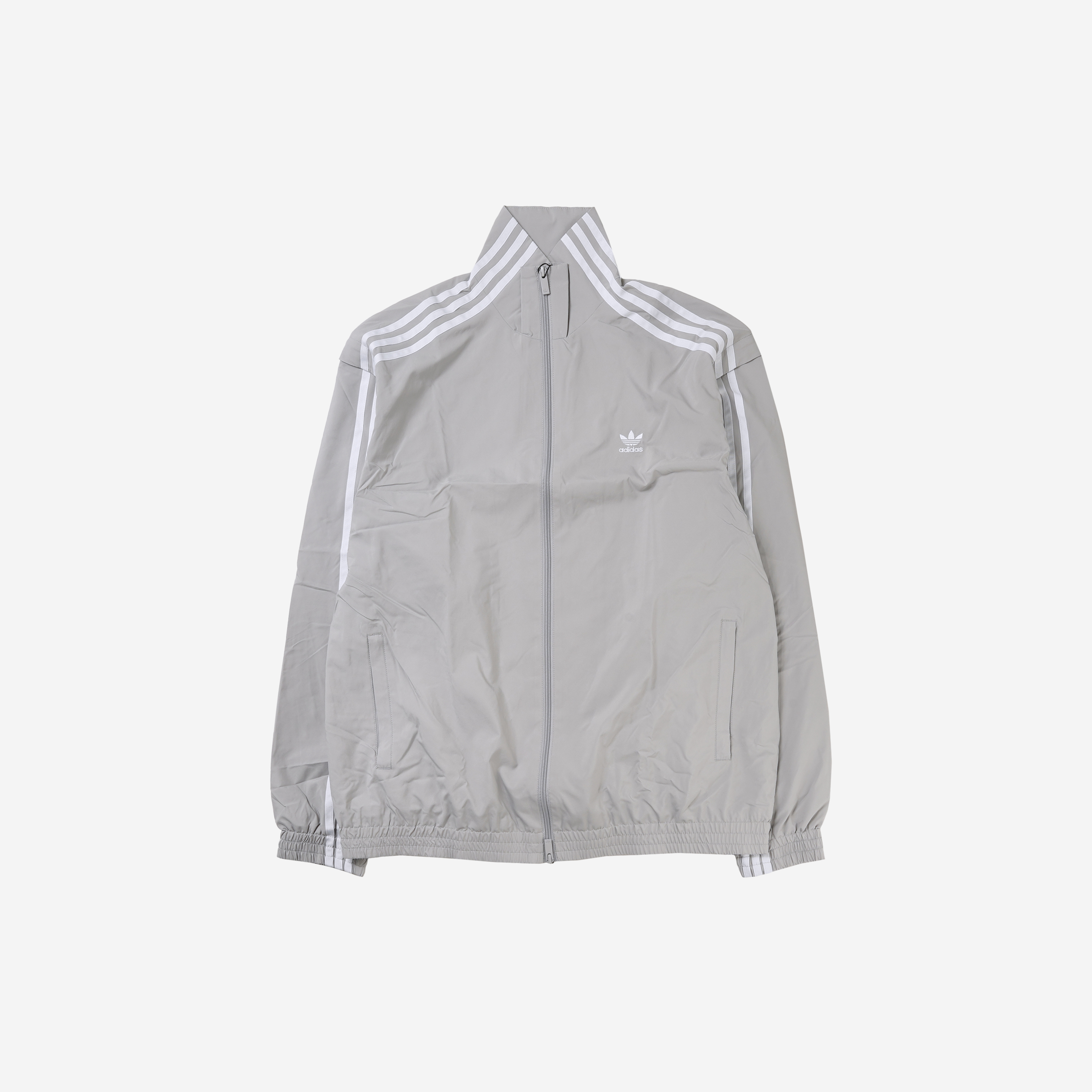 (W) Adidas Adilenium Season 2 Oversized Zip Track Top Gender Neutral Grey Two - KR Sizing