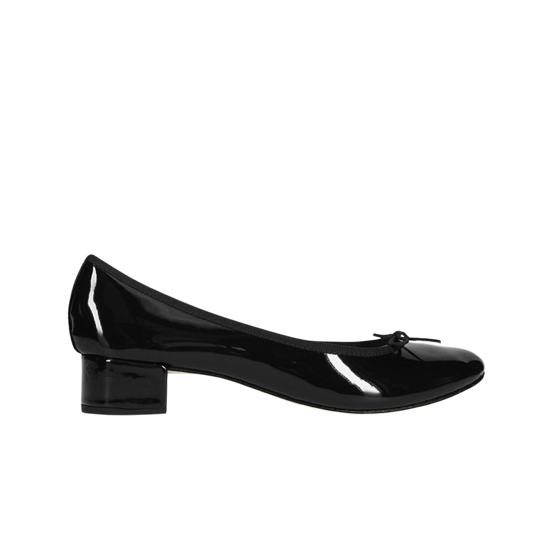 V080VLUX410 (W) Repetto Camille Patent Calfskin Ballerinas Black