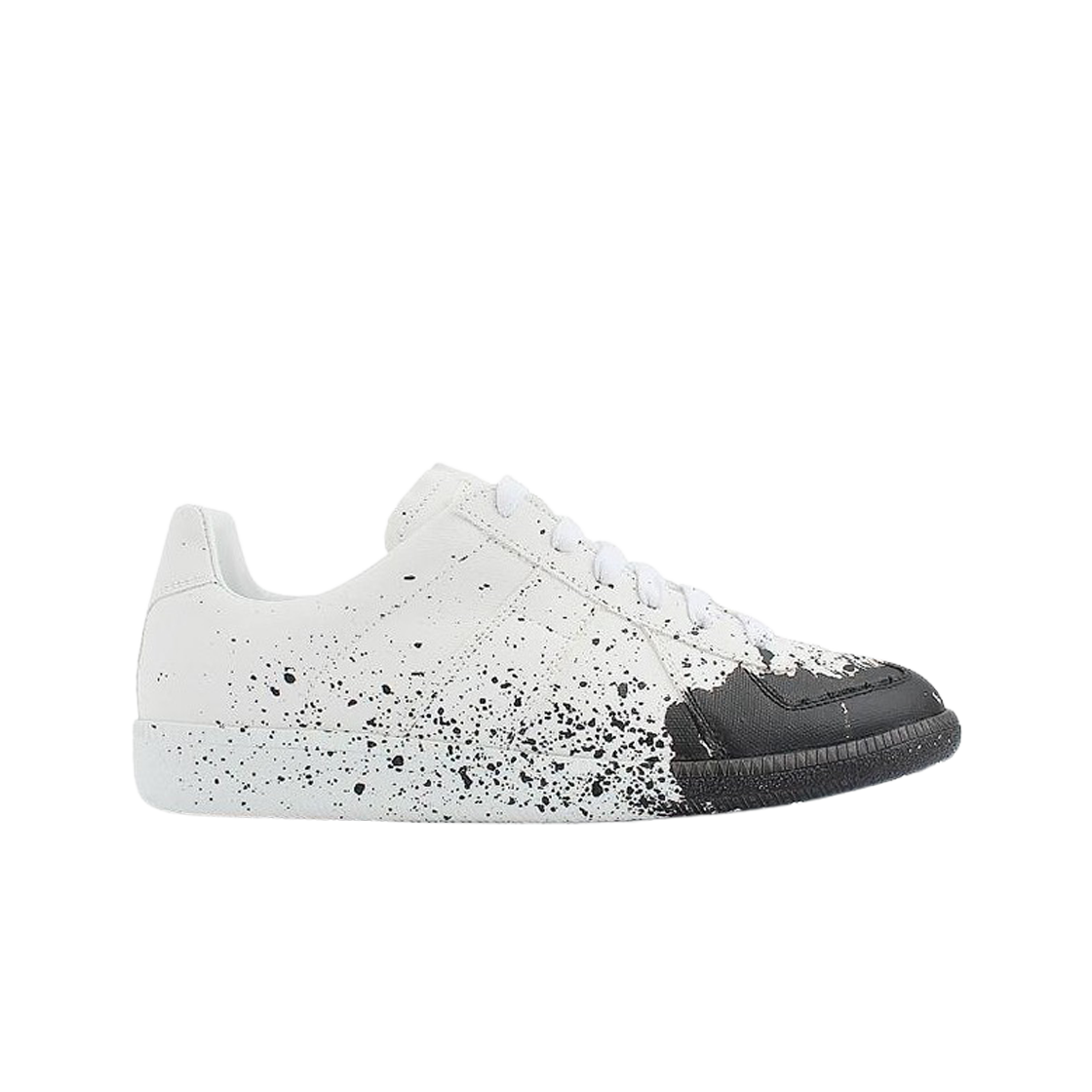 (W) 메종 마르지엘라 페인트 레플리카 스니커즈 화이트 블랙((W) Maison Margiela Paint Replica Sneakers White Black) - 1