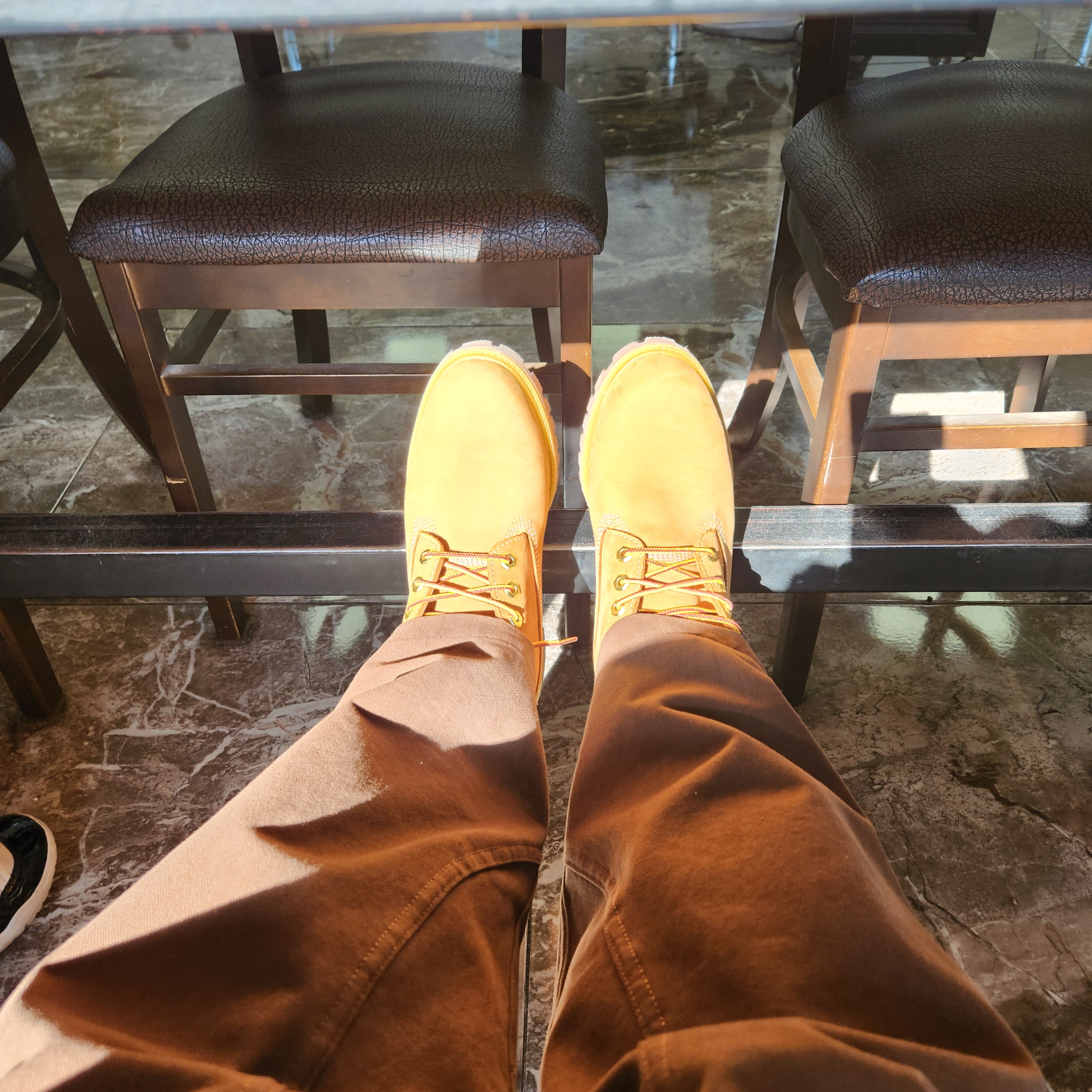 Timberland Premium 6 inch Waterproof Boot Wheat Nubuck - Wide 착용 스타일 - 2