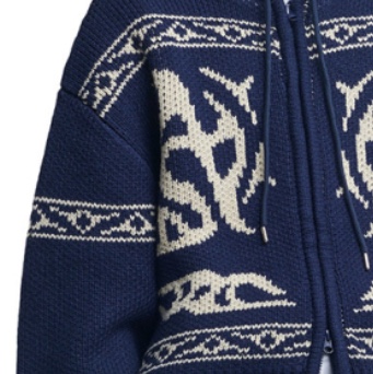 NOMANUAL Cowichan Hooded Zip-up Navy 착용 스타일