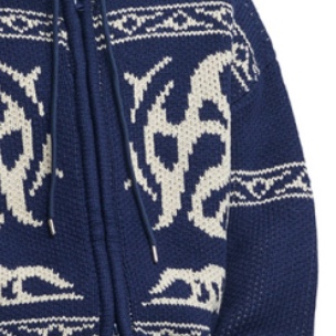 NOMANUAL Cowichan Hooded Zip-up Navy 착용 스타일