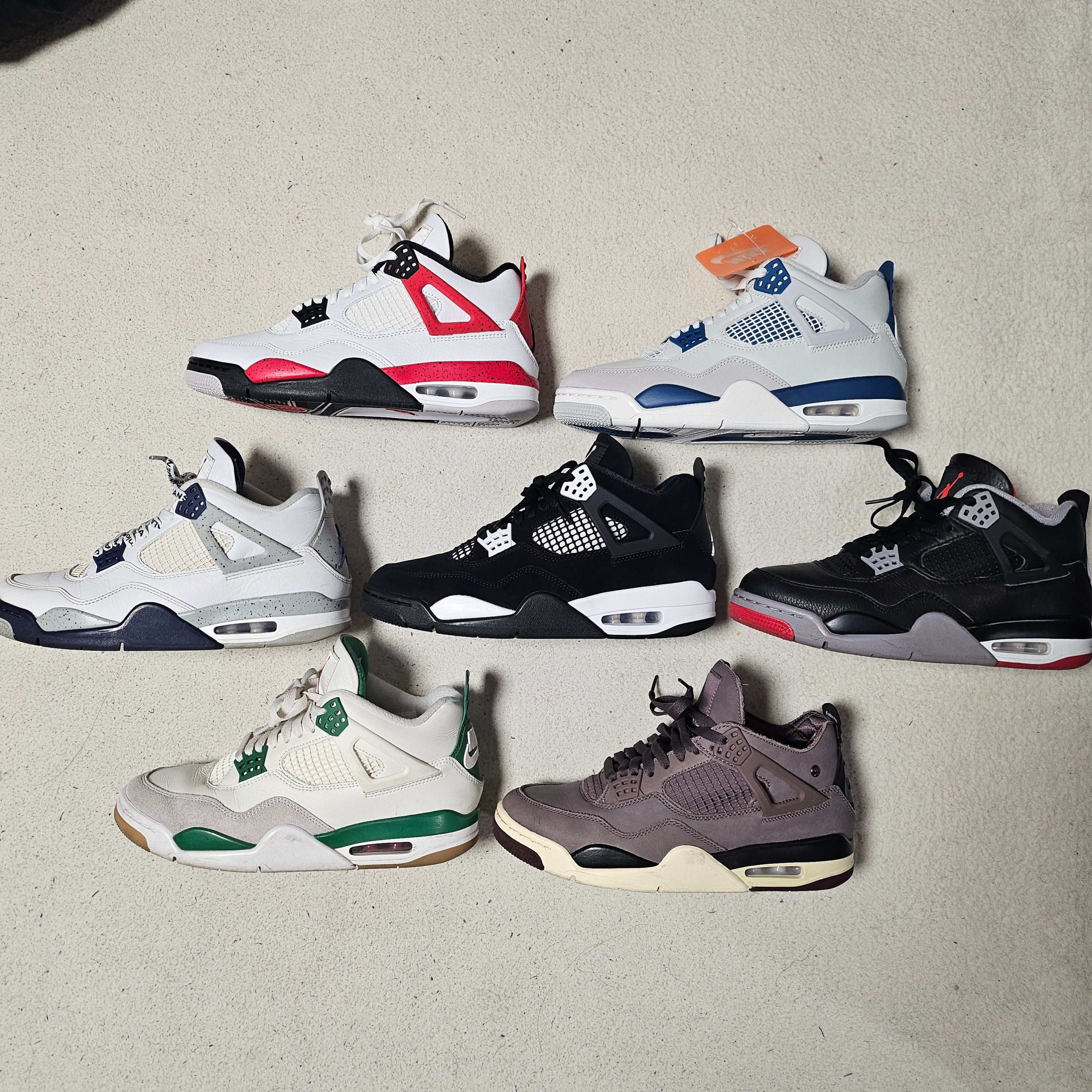 Jordan 4 Retro Red Cement, Jordan 4 Retro Industrial Blue 착용 스타일