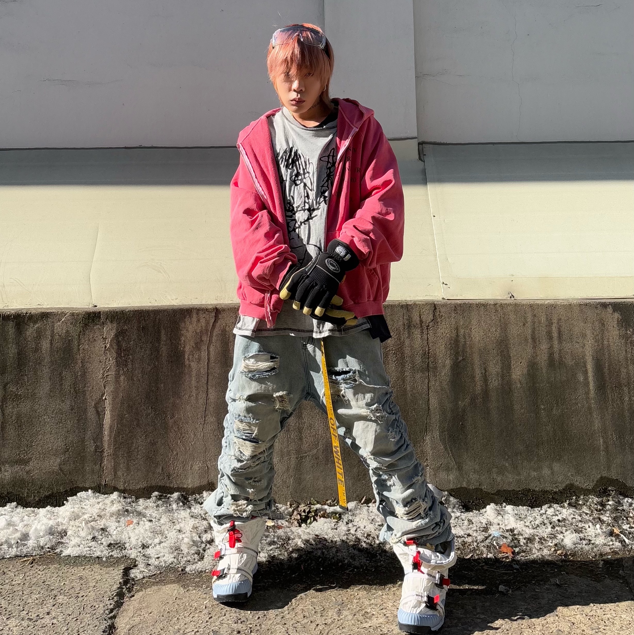 Off-White Carryover Industrial Belt Yellow, Nike x Tom Sachs Mars Yard Overshoe 3.0 착용 스타일 - 2