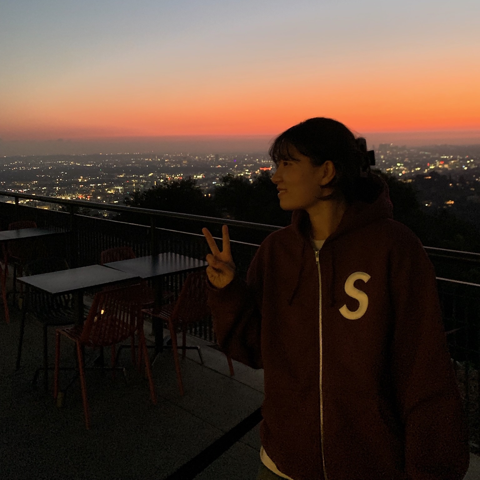Supreme S Logo Zip Up Hooded Sweatshirt Maroon - 24FW 착용 스타일 - 2