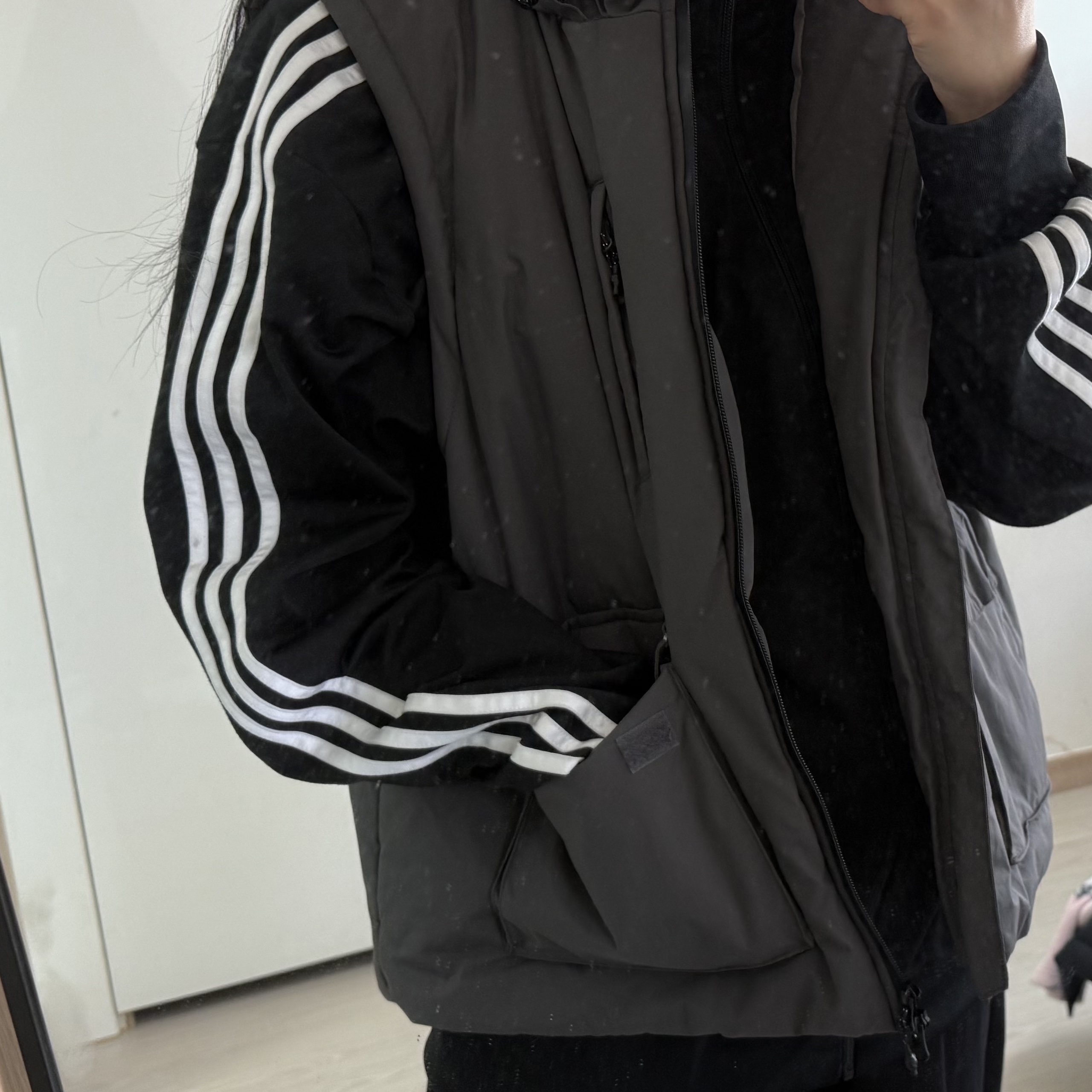 Adidas Adicolor Classics Firebird Track Top Black - KR Sizing 착용 스타일 - 2