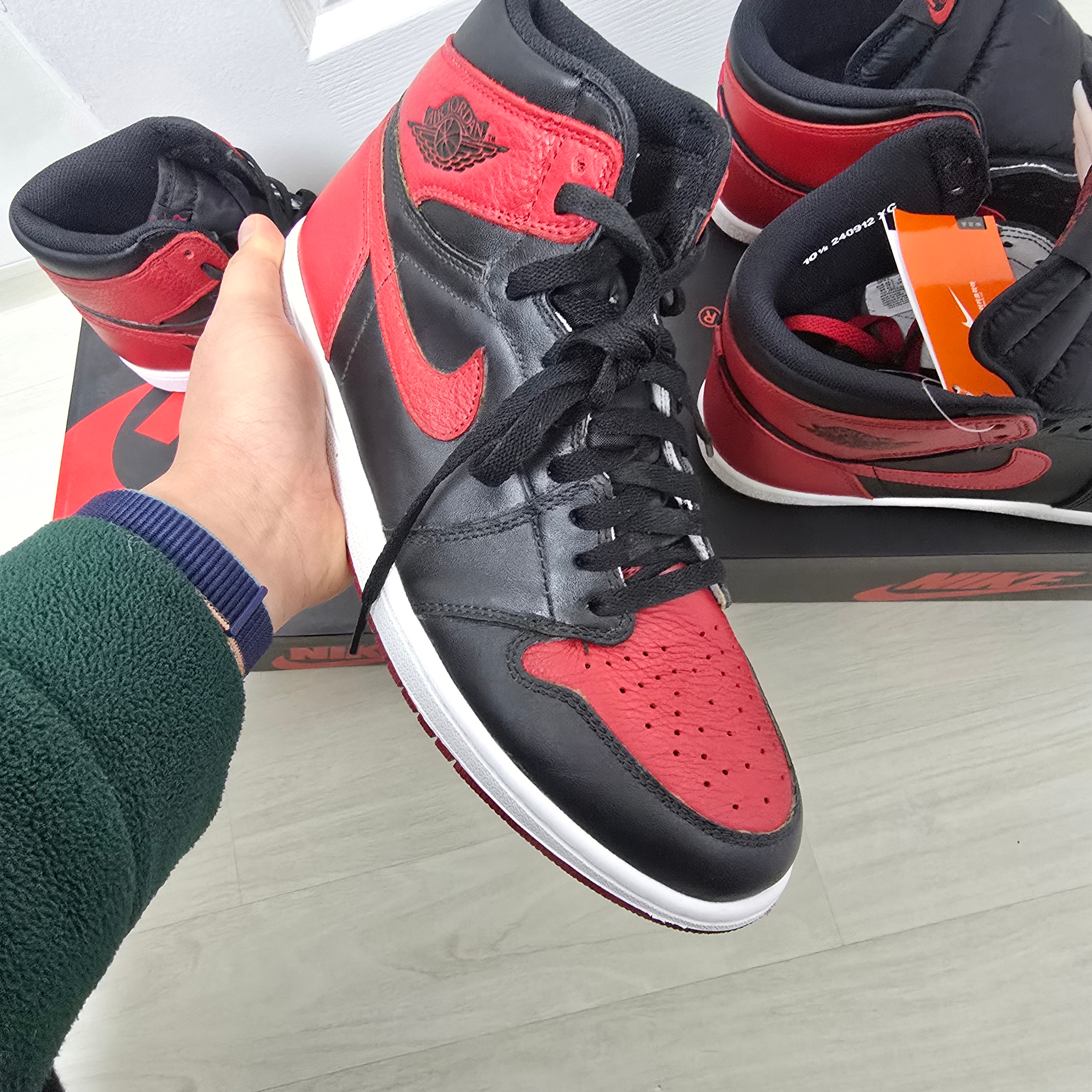 Jordan 1 High 85 Bred, Jordan 1 Retro High OG Bred Banned 2016 착용 스타일 - 3