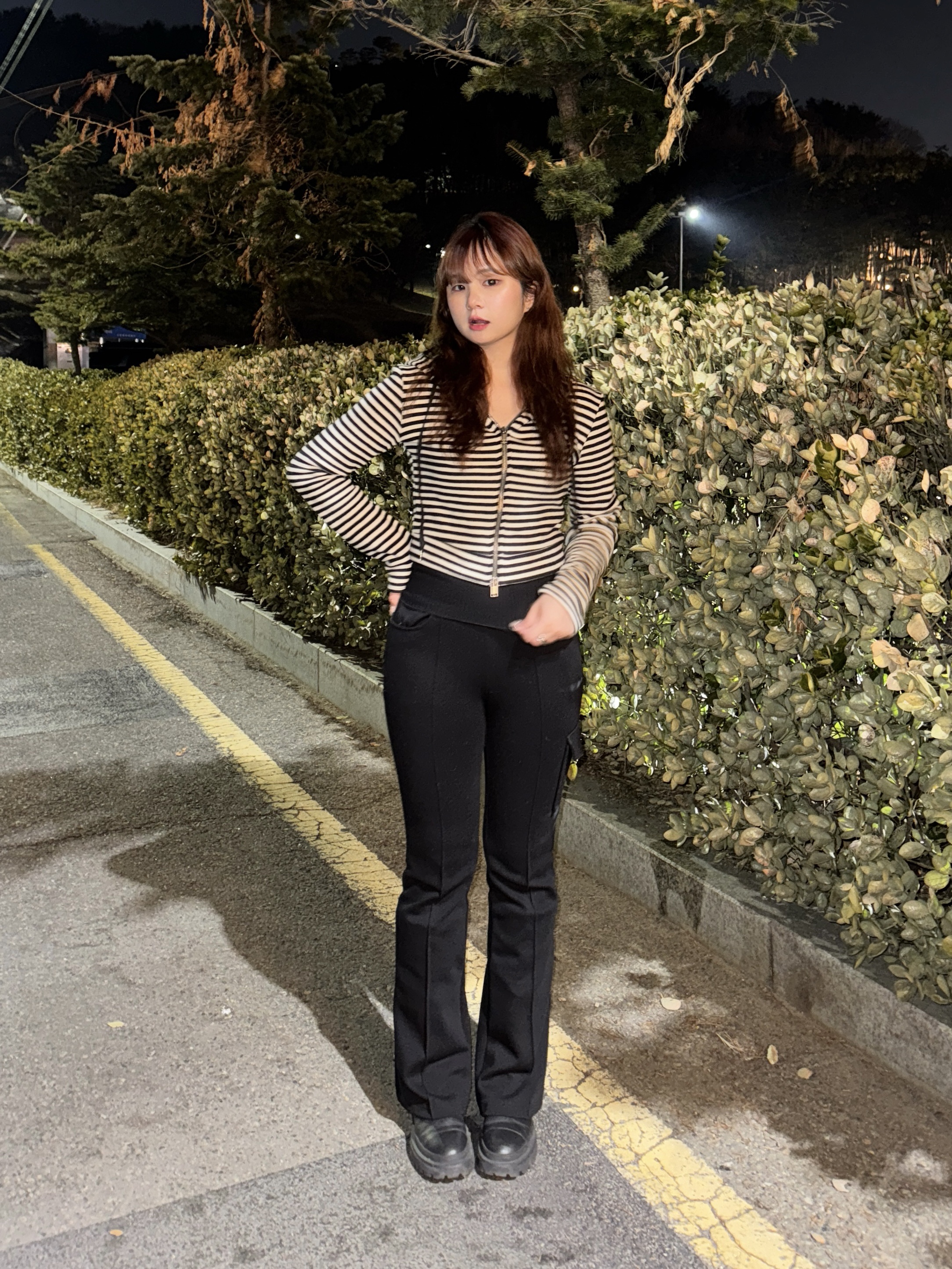 센티멍 넘버 455 링 실버 착용 스타일 - 3