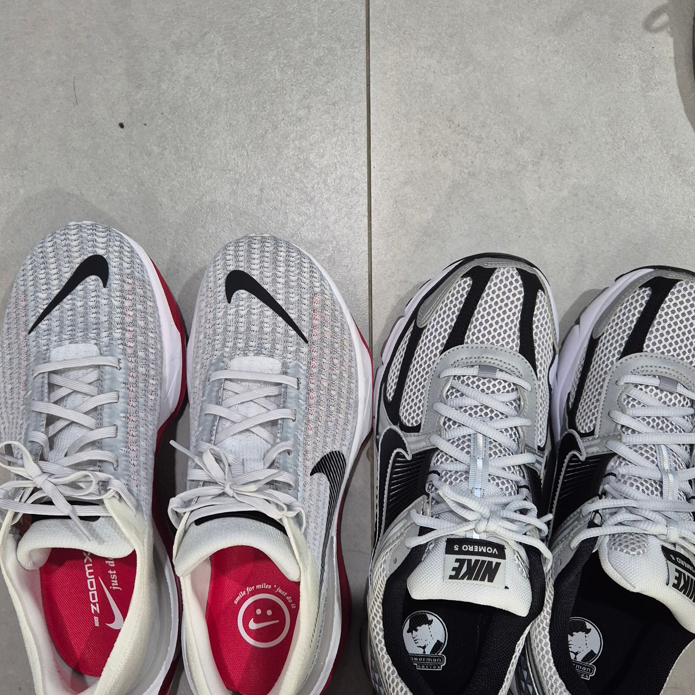 Nike Invincible 3 White Fire Red 착용 스타일