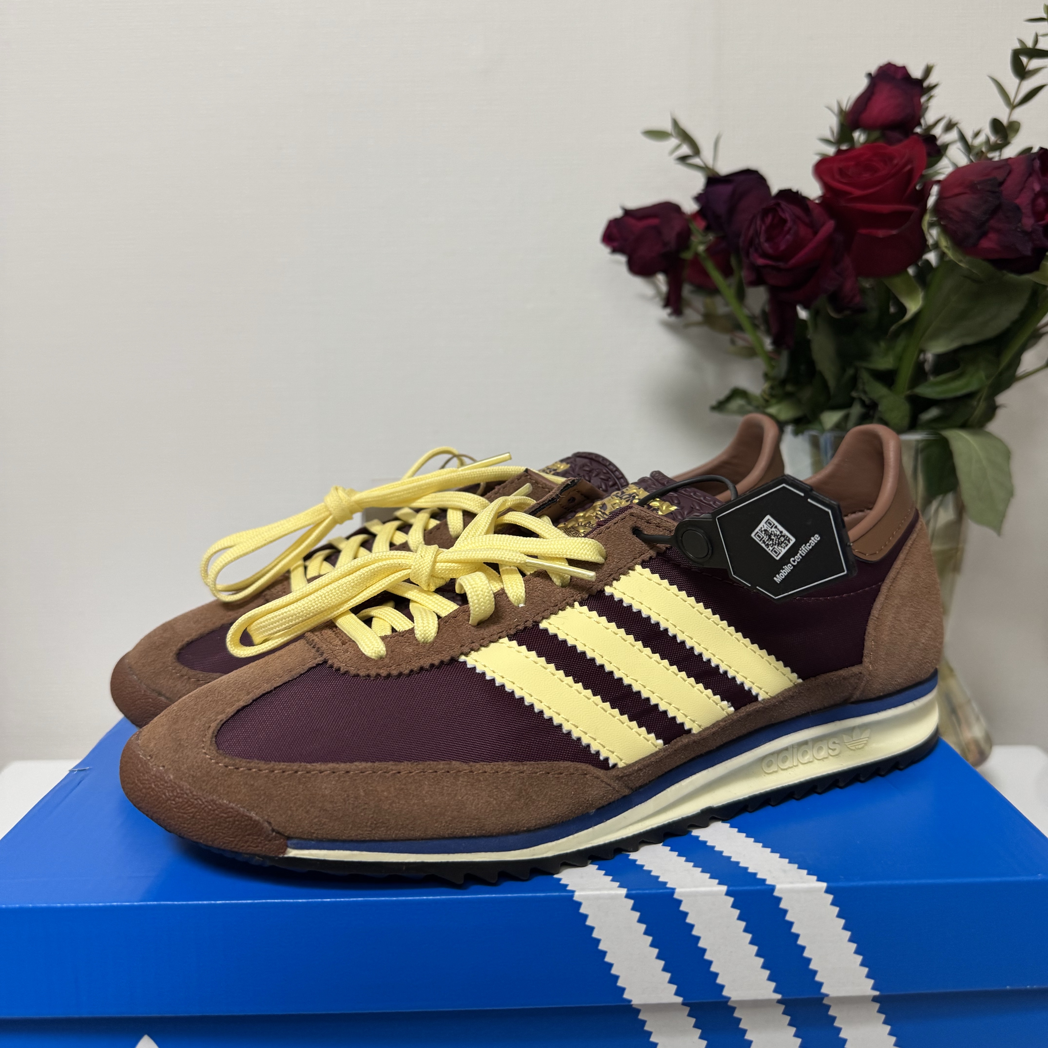(W) Adidas SL 72 OG Maroon Almost Yellow 착용 스타일