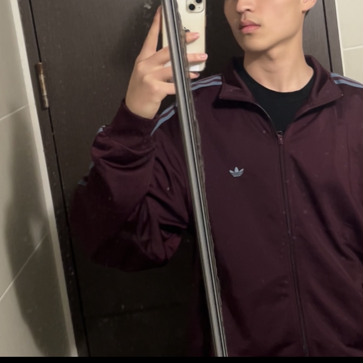 Adidas Originals Beckenbauer Track Jacket Maroon - KR Sizing 착용 스타일