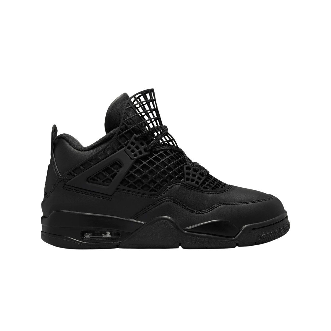 (W) 에어 조던 4 네트 블랙 메탈릭 실버((W) Air Jordan 4 Net Black Metallic Silver)