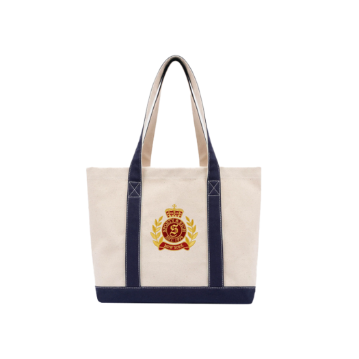 KW5ABGTSR20IV Sporty & Rich NY Crest Tote Bag Natural - 25SS