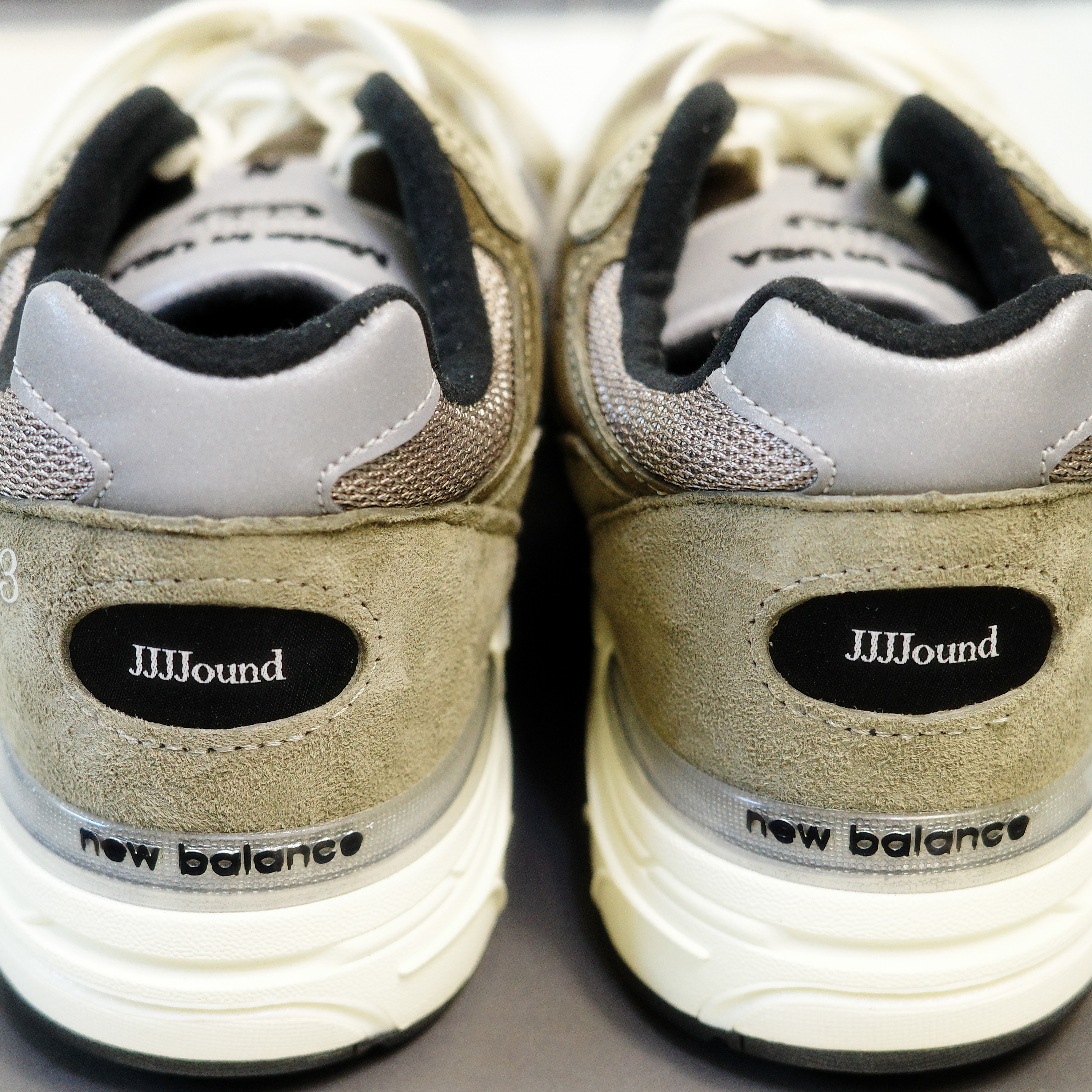 New Balance x JJJJound 993 Made in USA Mushroom White 착용 스타일