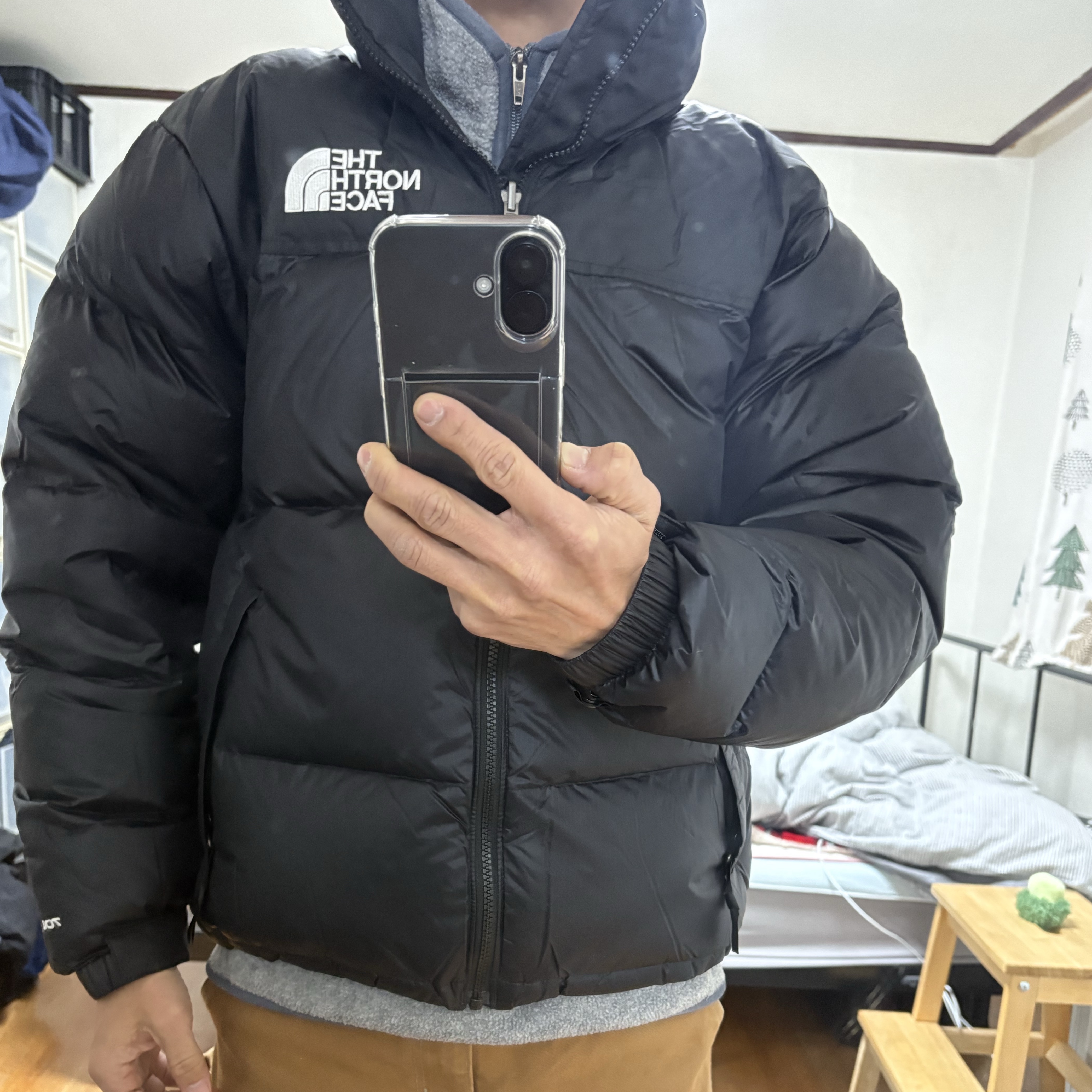 The North Face 1996 Retro Nuptse Down Jacket TNF Black 착용 스타일