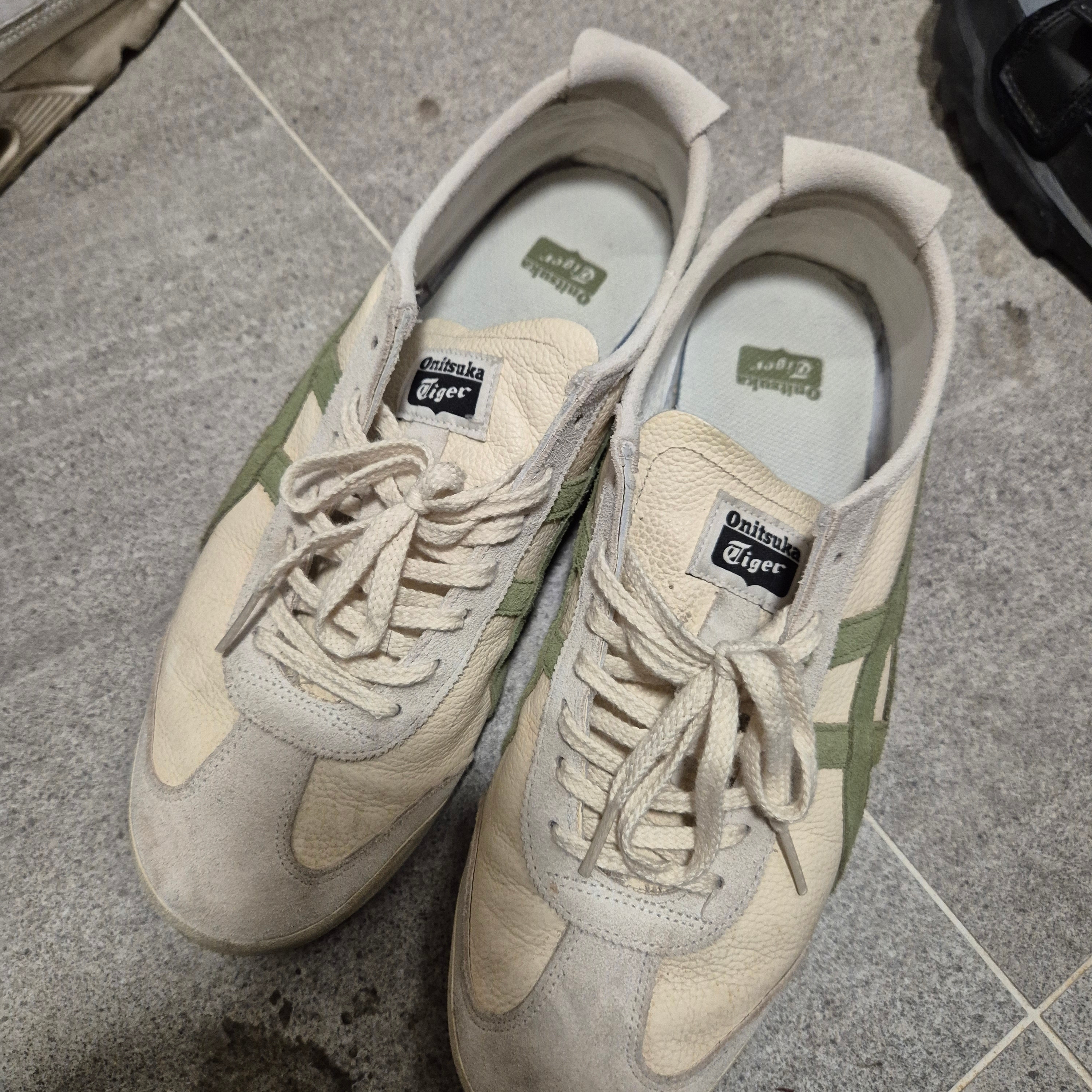 Onitsuka Tiger Mexico 66 Vintage Birch Cactus Green 착용 스타일