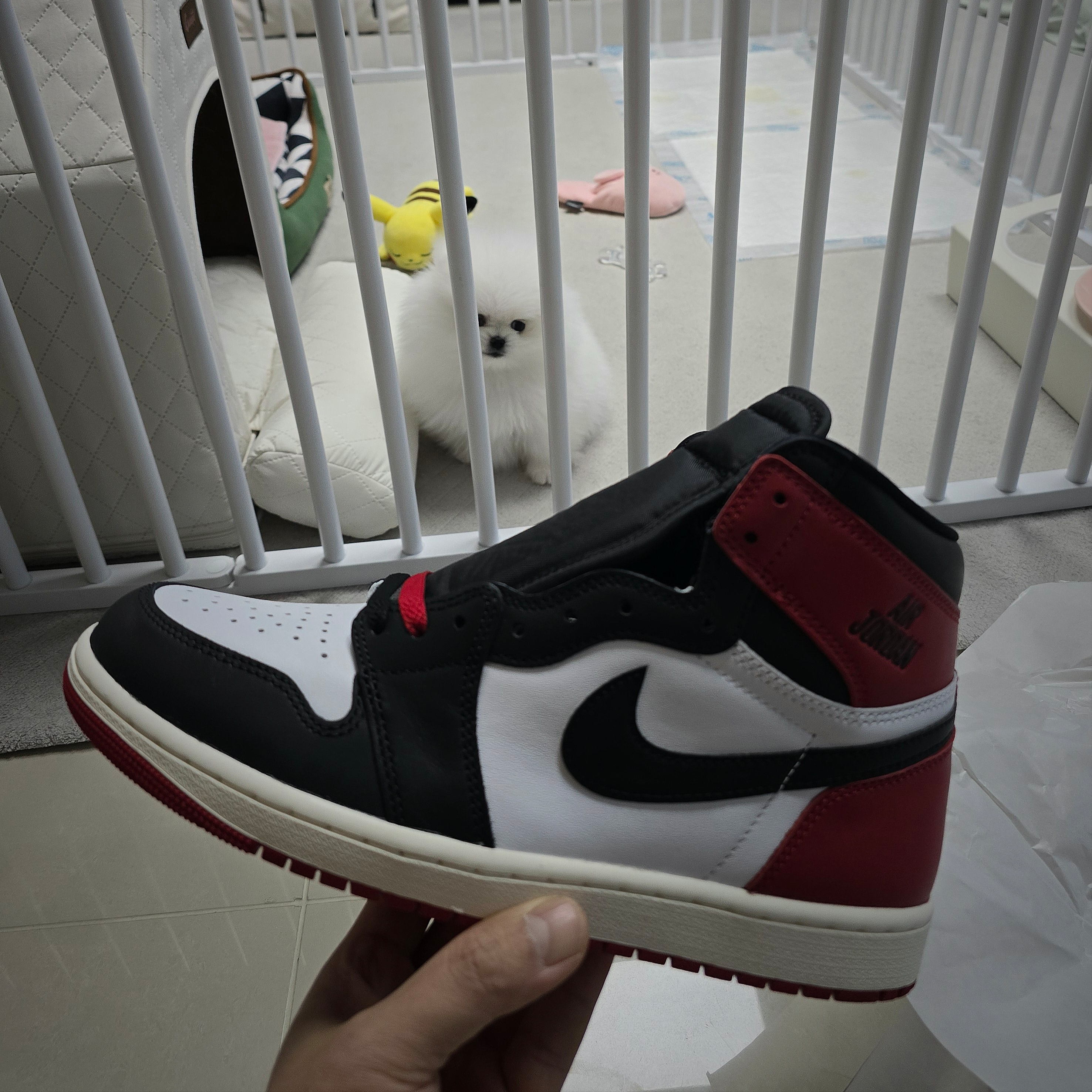 Jordan 1 Retro High OG Black Toe 착용 스타일 - 1