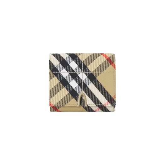 Burberry Check Trifold Wallet Beige