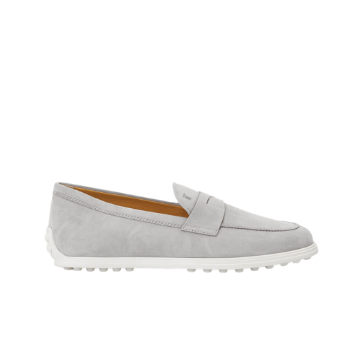 (W) Tod's Gommino Suede Loafers Grey