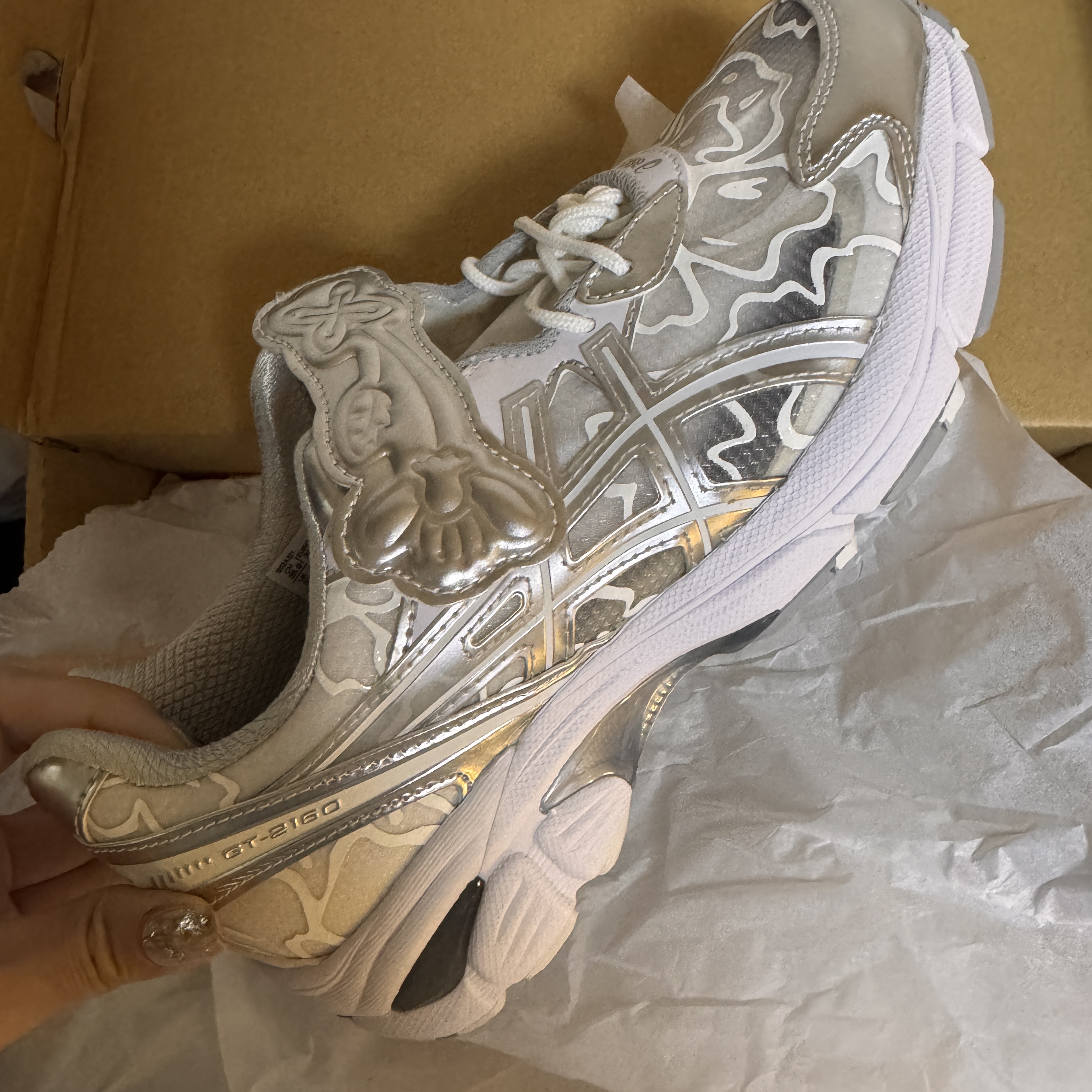 Asics x Cecilie Bahnsen GT-2160 White 착용 스타일