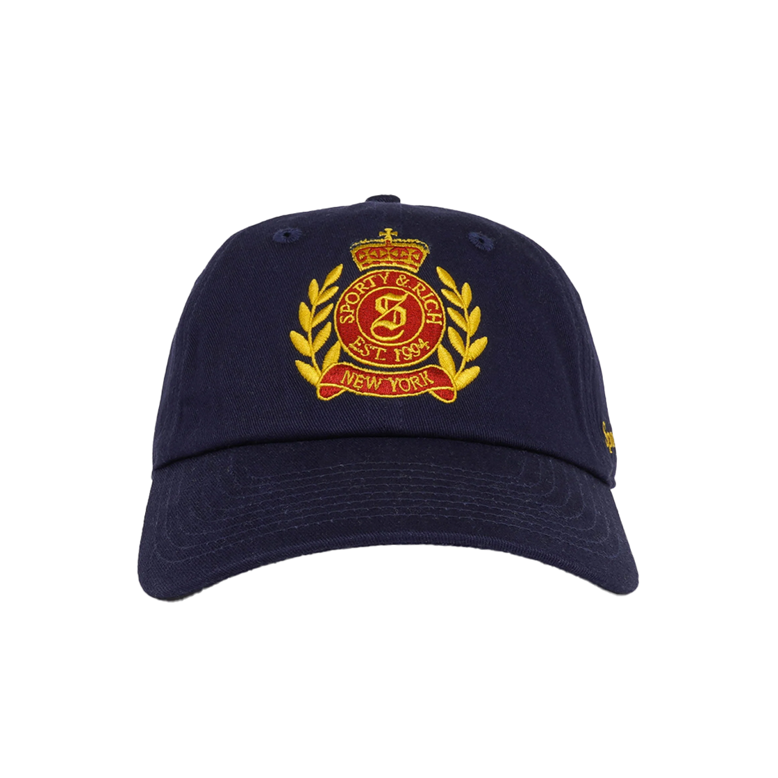 스포티 앤 리치 NY 크레스트 햇 네이비 - 25SS(Sporty & Rich NY Crest Hat Navy - 25SS)