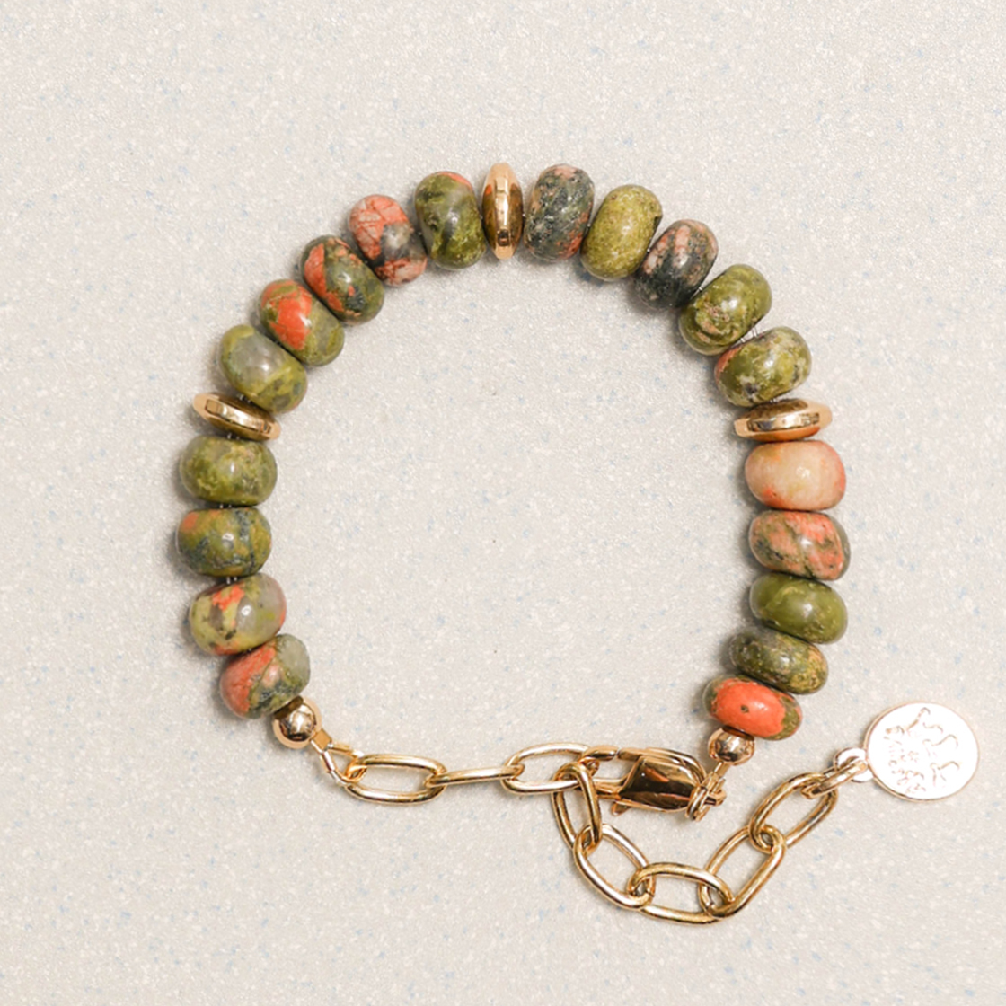 토우토우아카이브 하비에르 팔찌 우나카이트 그린(TOWTOW.ARCHIVE Javier Bracelet Unakite Green) - 2