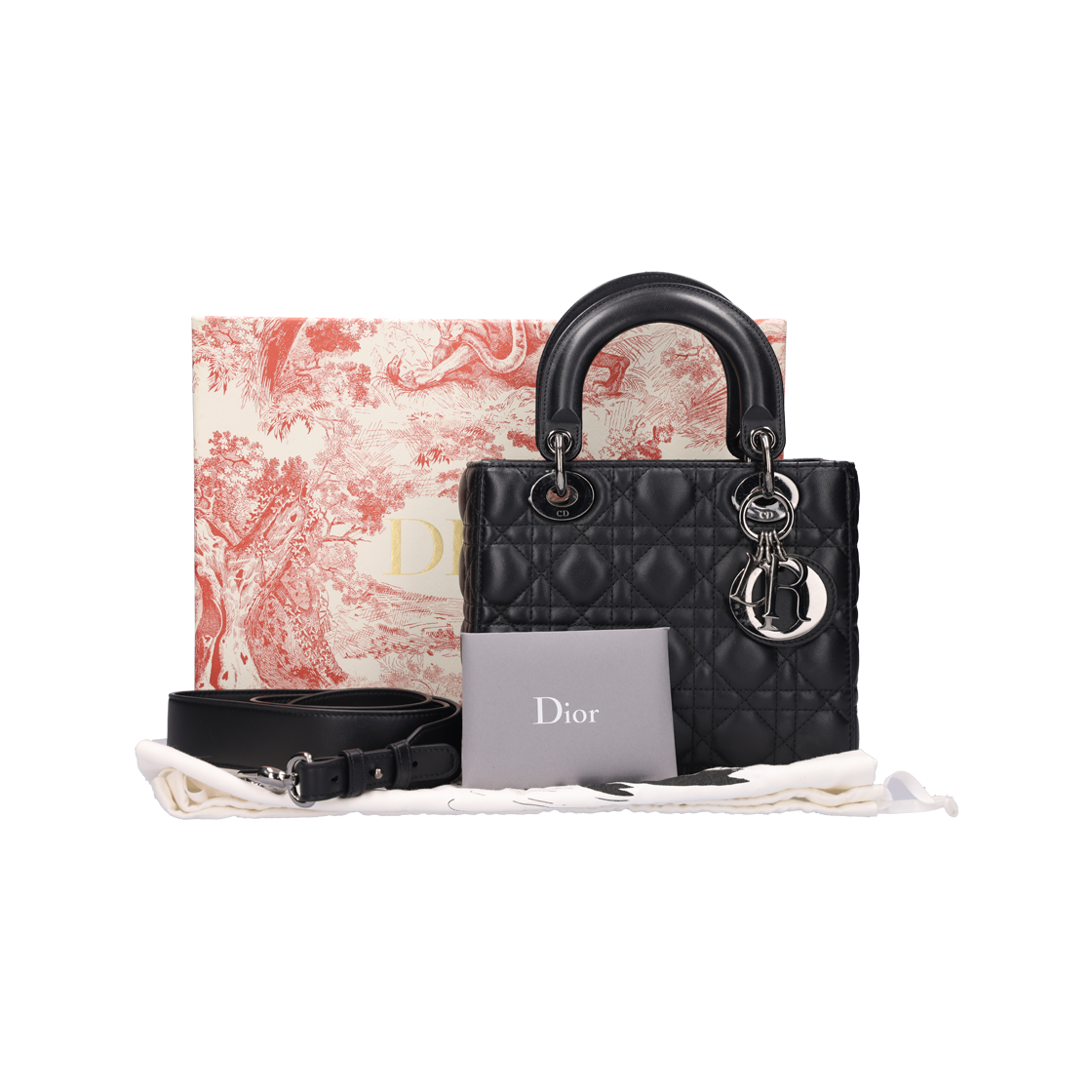 M0538ONGE_01 Dior Small Lady Bag Lambskin Black - #5