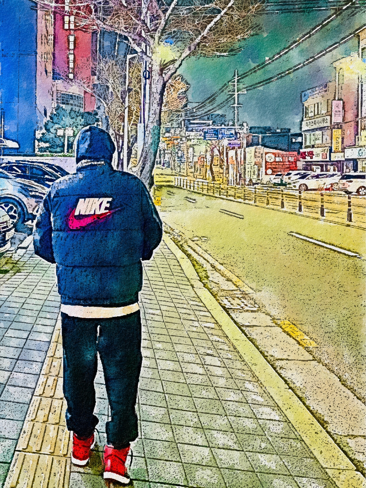 Jordan 1 High 85 Bred, Supreme x Jordan Hooded Sweatshirt Black - 24FW 착용 스타일 - 3