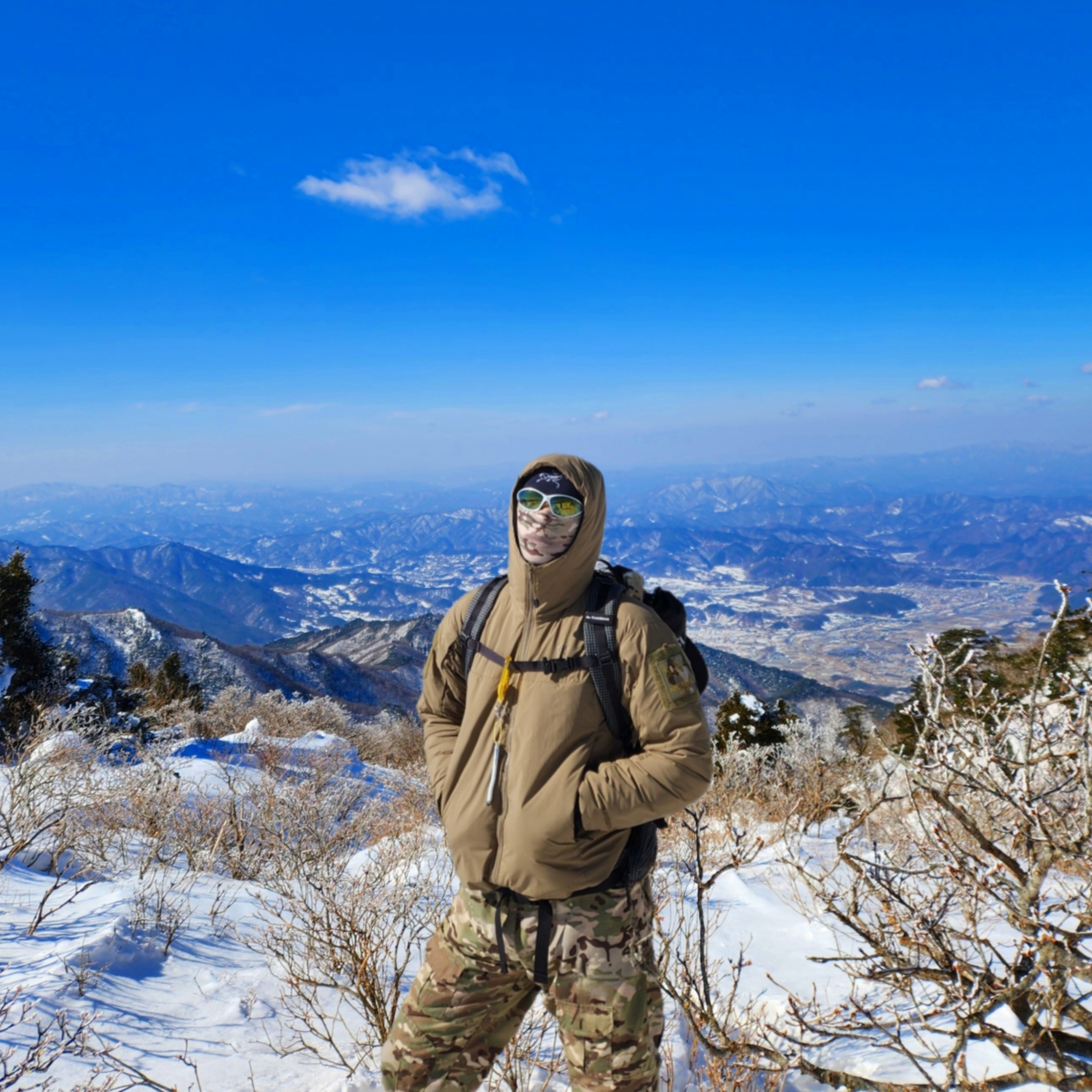 Arc'teryx LEAF Cold WX Hoody LT Gen 2 Crocodile, Arc'teryx Embroidered Bird Toque Black 착용 스타일 - 3