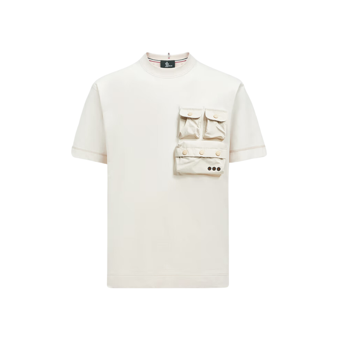 即発 MONCLER Tシャツ 8C00031 001ホワイト MONCLER モンクレール Tシャツ 8C00031 001ホワイト メンズ 半袖