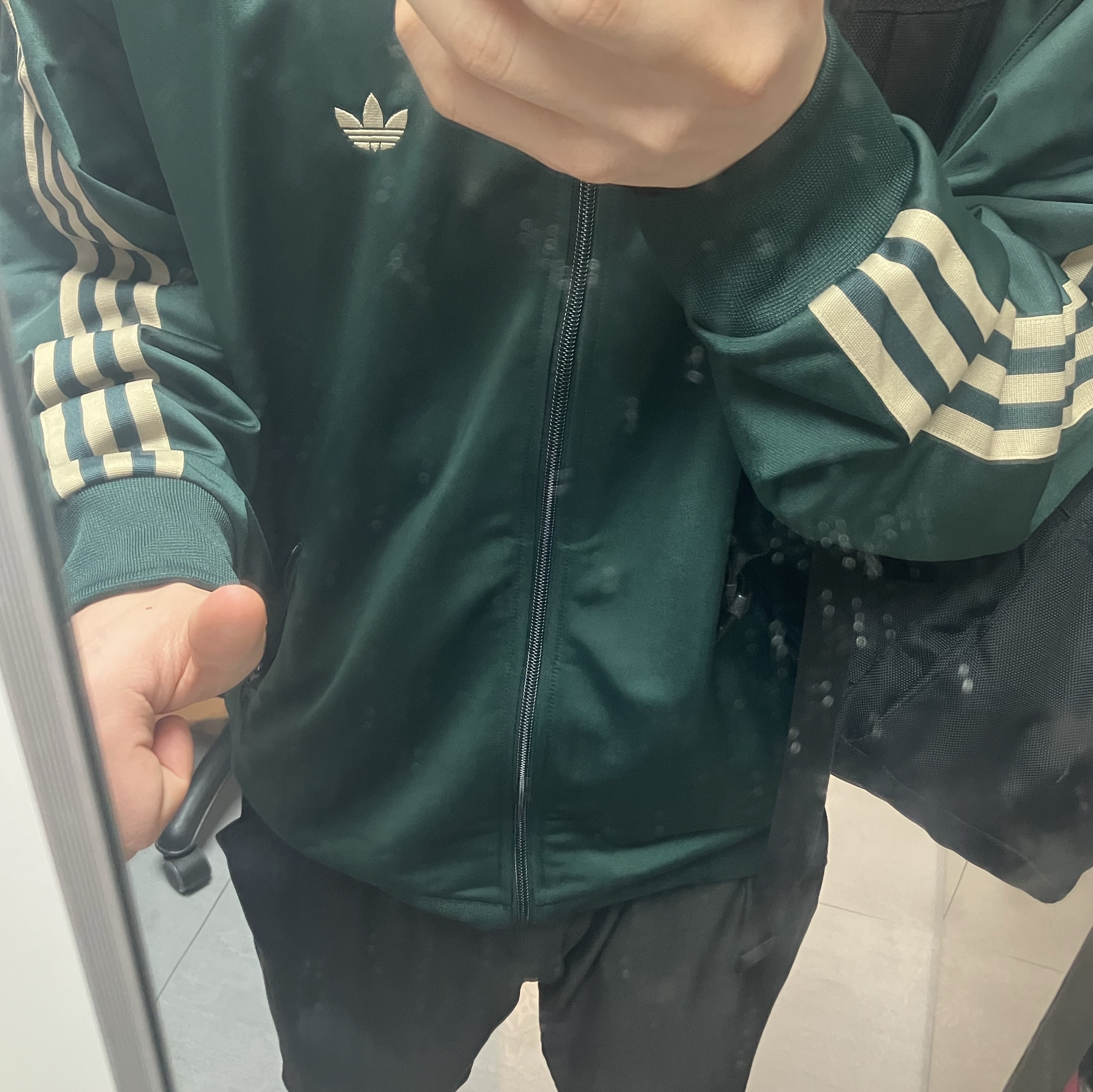 Adidas Originals Beckenbauer Track Jacket Shadow Green - KR Sizing 착용 스타일