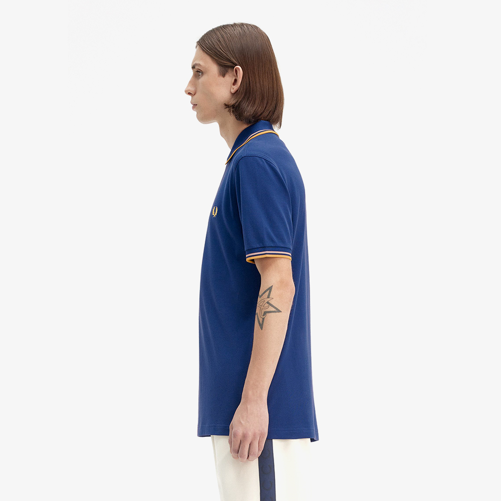 프레드페리 트윈 팁 프레드페리 셔츠 쉐이디드코발트/오트밀/허니콤(Fred Perry Twin Tipped Fred Perry Shirt Shaded Cobalt/Oatmeal/Honeycomb) - 3