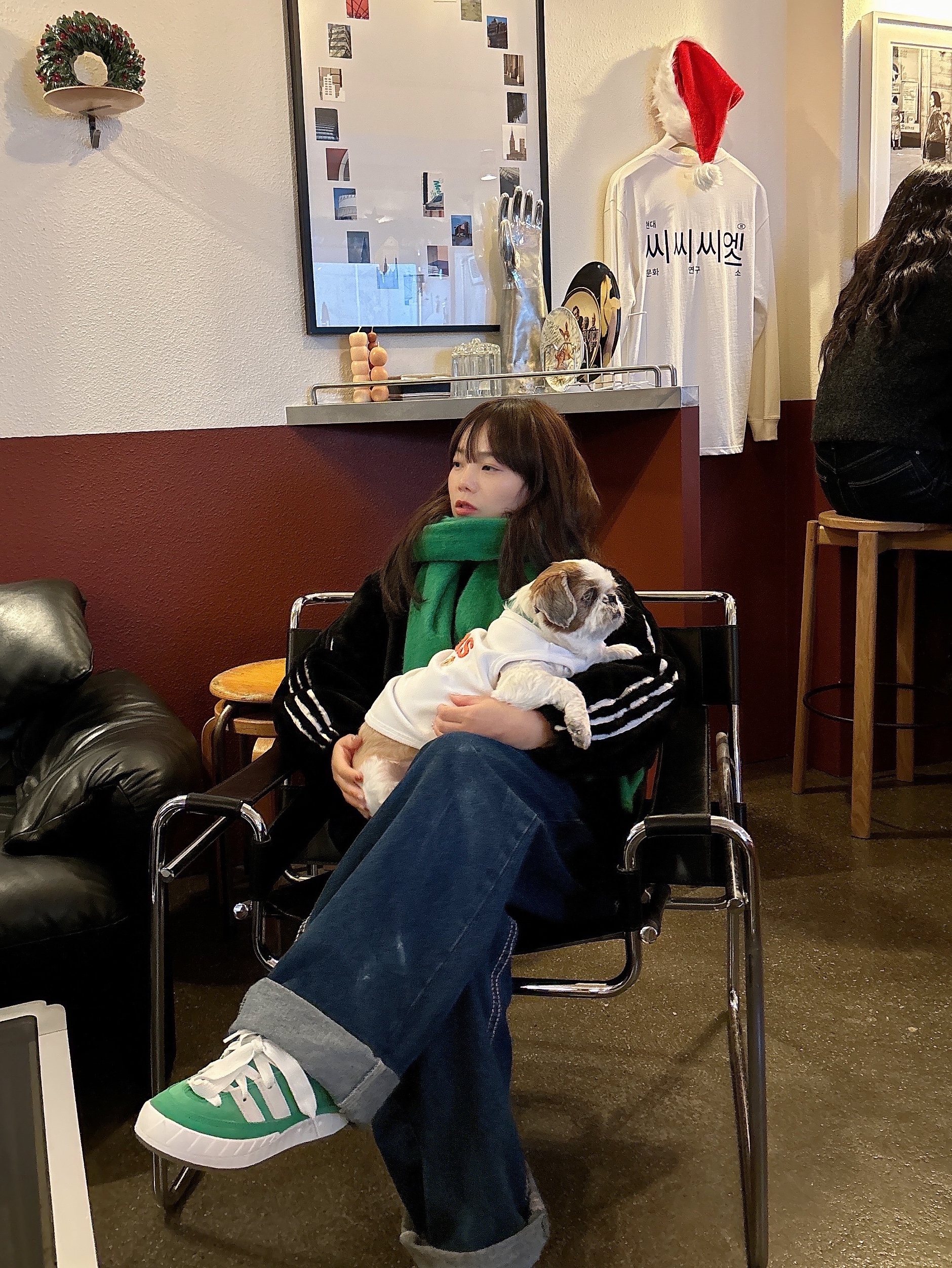 Adidas Adimatic Green 착용 스타일 - 1