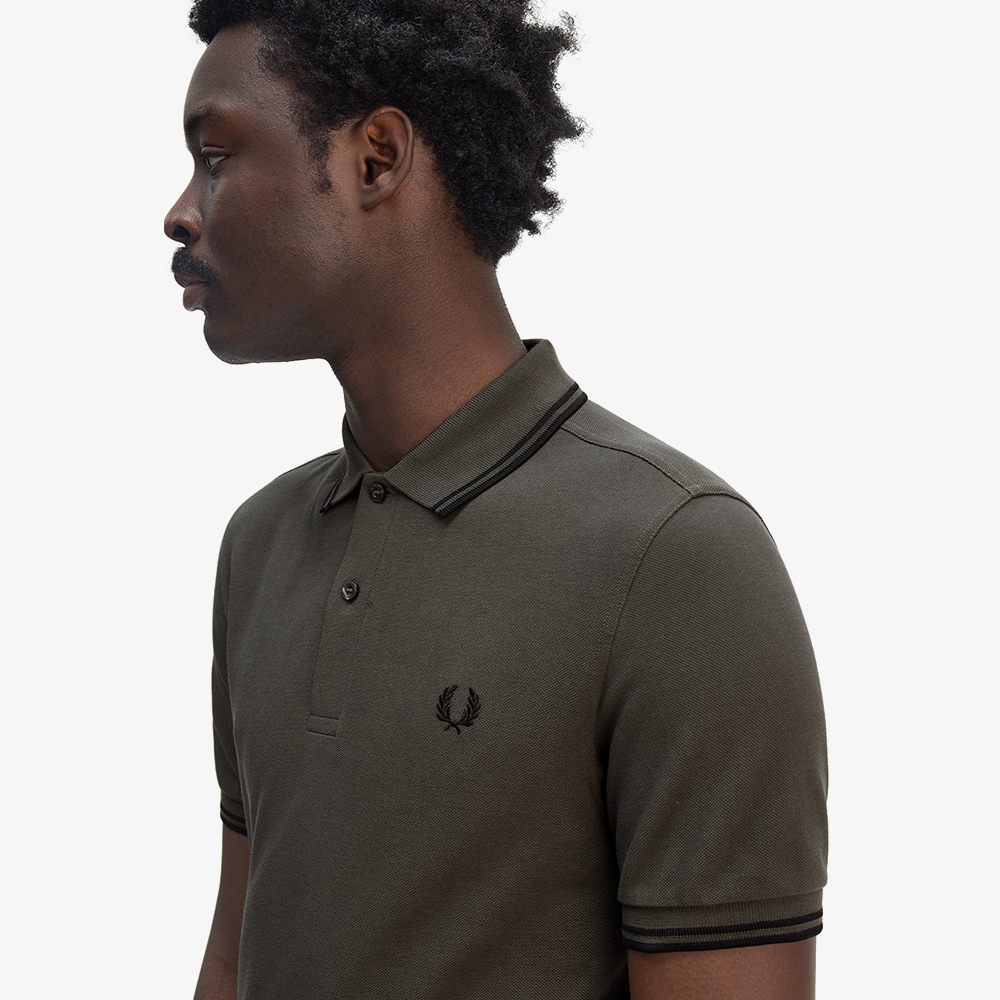 프레드페리 트윈 팁 프레드페리 셔츠 필드그린/블랙(Fred Perry Twin Tipped Fred Perry Shirt Field Green/Black) - 5