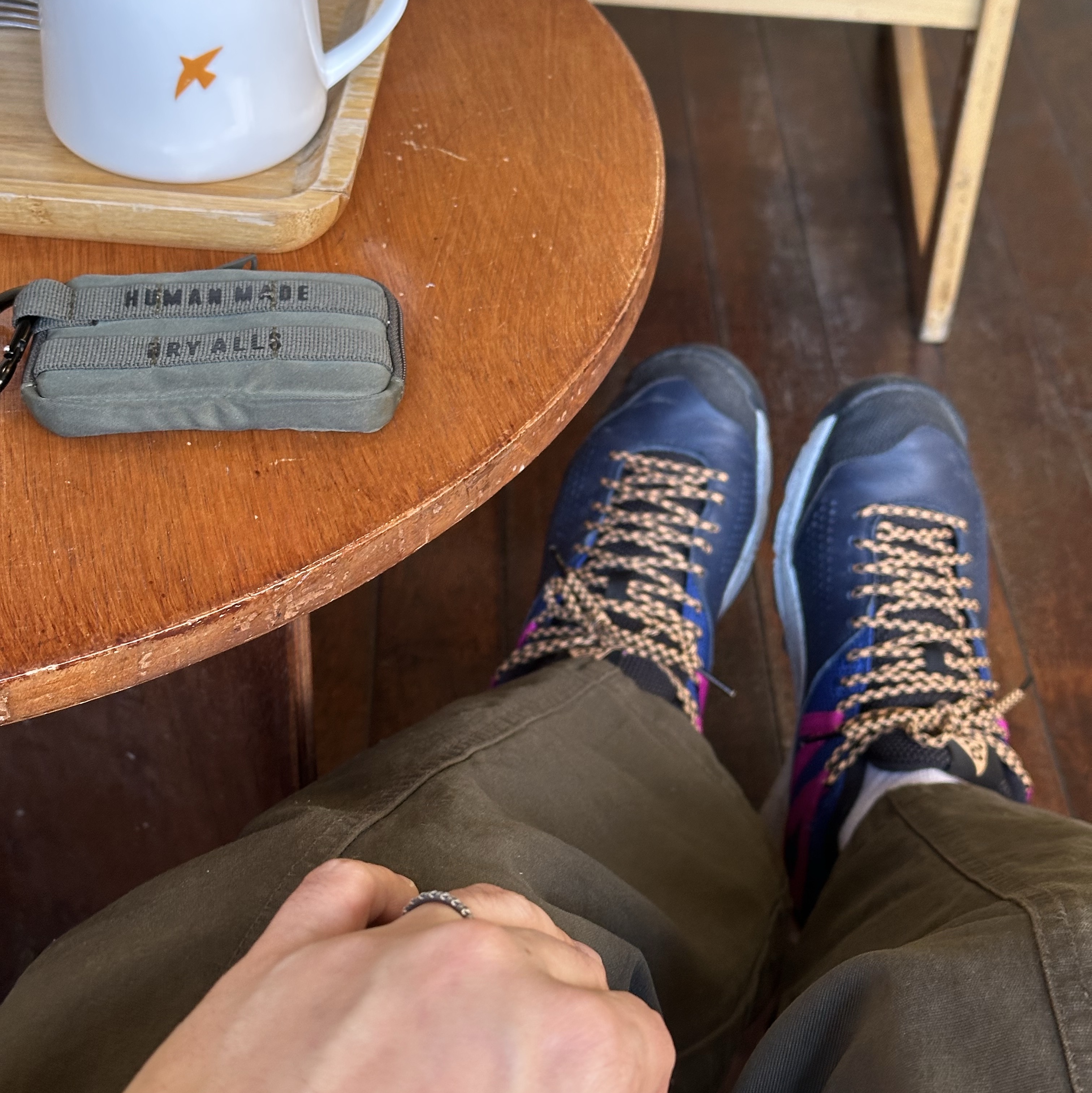Human Made Military Card Case Olive Drab, Nike ACG Okwahn 2 Obsidian Orange 착용 스타일 - 2