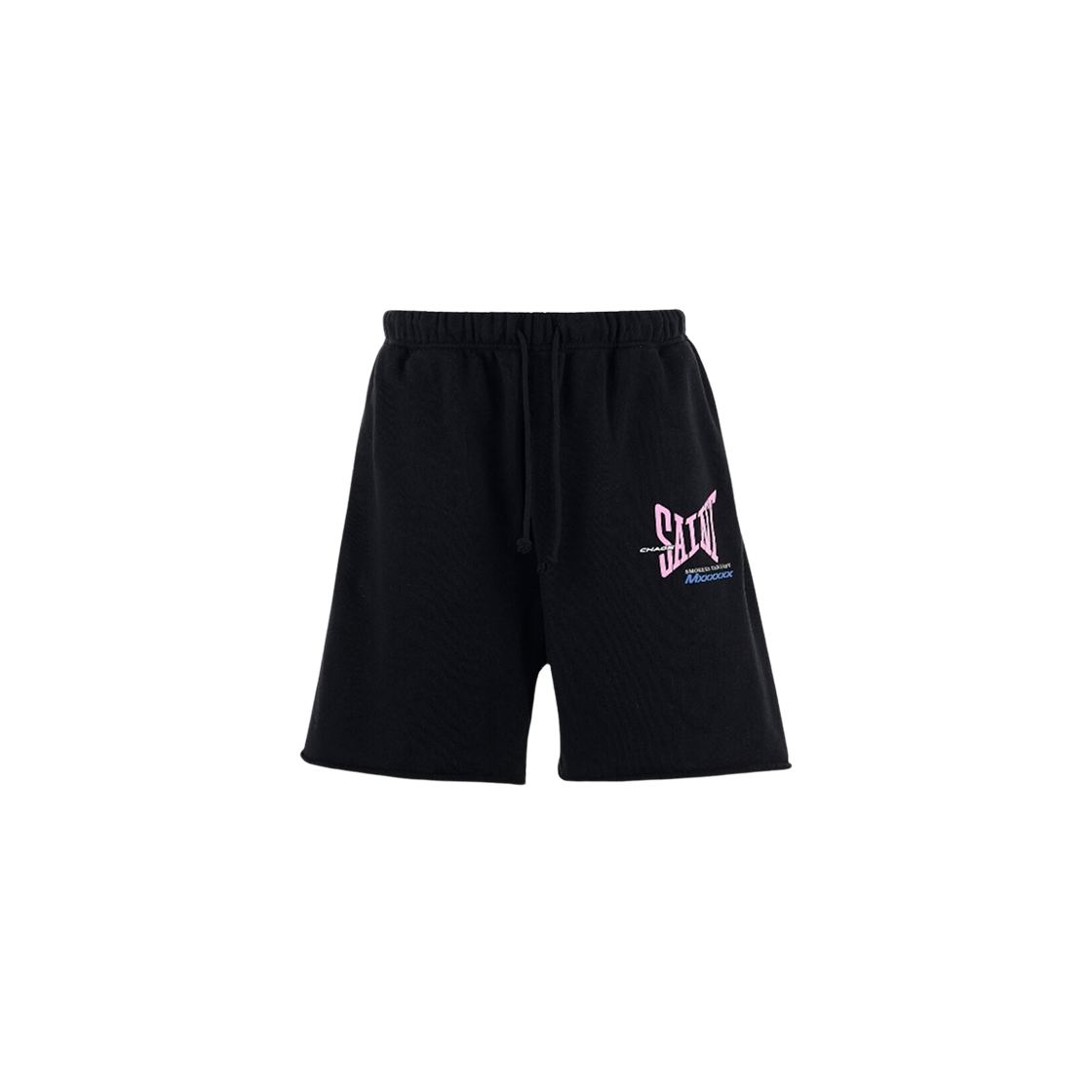 SM-HR8-0000-059 Saint Mxxxxxx Ribbon Saint Sweatshorts Black - 25SS