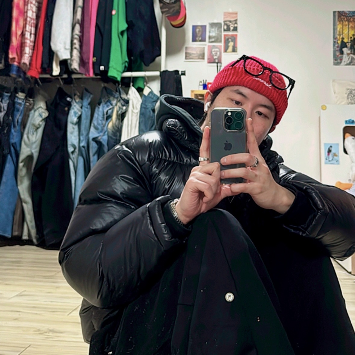 Supreme Loose Gauge Beanie Red - 24FW 착용 스타일