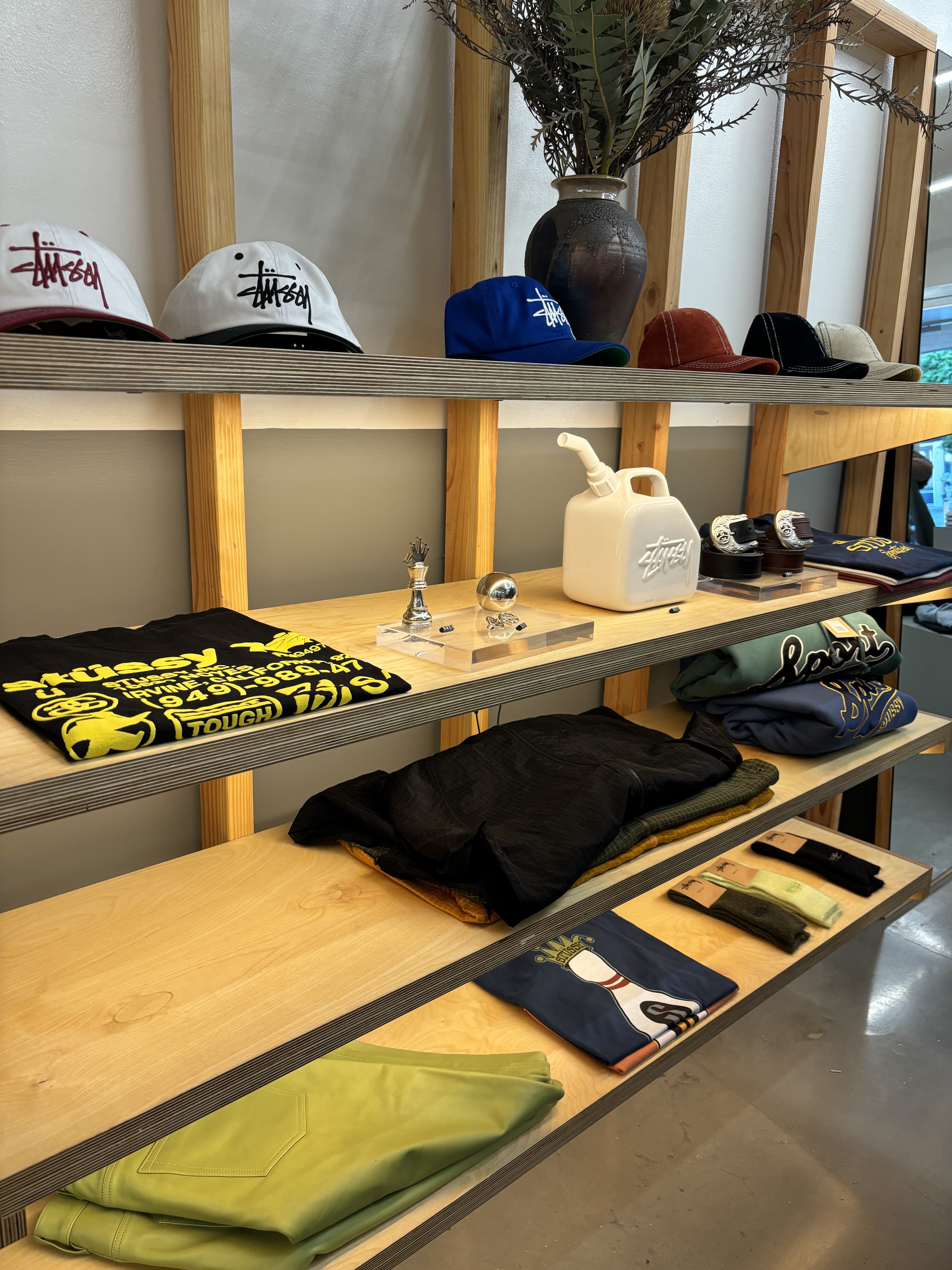 Stussy x Our Legacy Frame Pigment Dyed T-Shirt Natural, Adidas Yeezy Slide Azure 착용 스타일 - 6