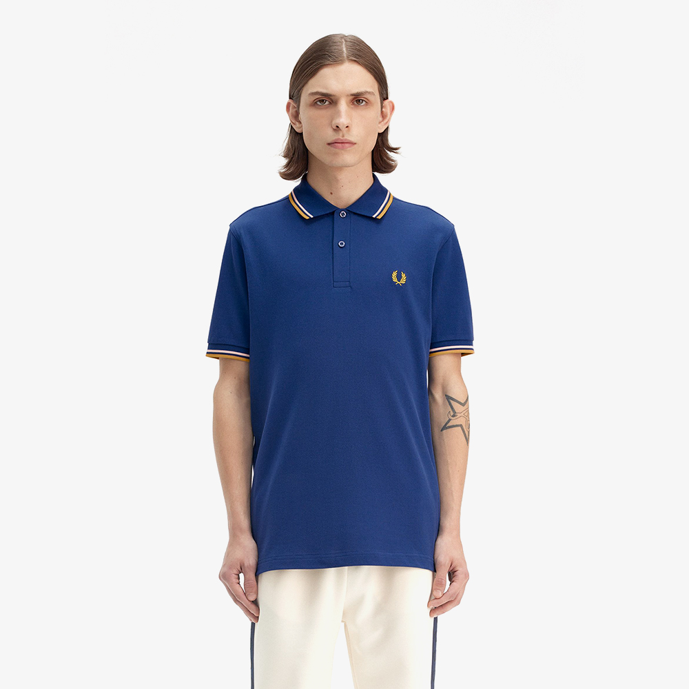 프레드페리 트윈 팁 프레드페리 셔츠 쉐이디드코발트/오트밀/허니콤(Fred Perry Twin Tipped Fred Perry Shirt Shaded Cobalt/Oatmeal/Honeycomb) - 2